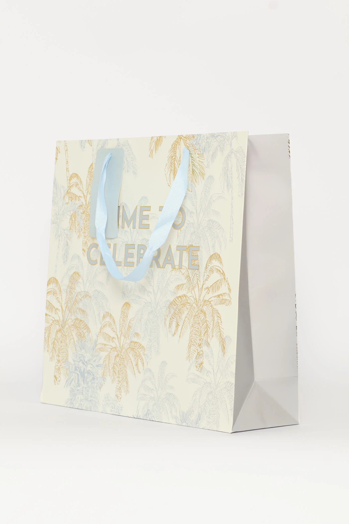 Time To Celebrate Palm Tree Gift Bag - Light Blue - Image 3