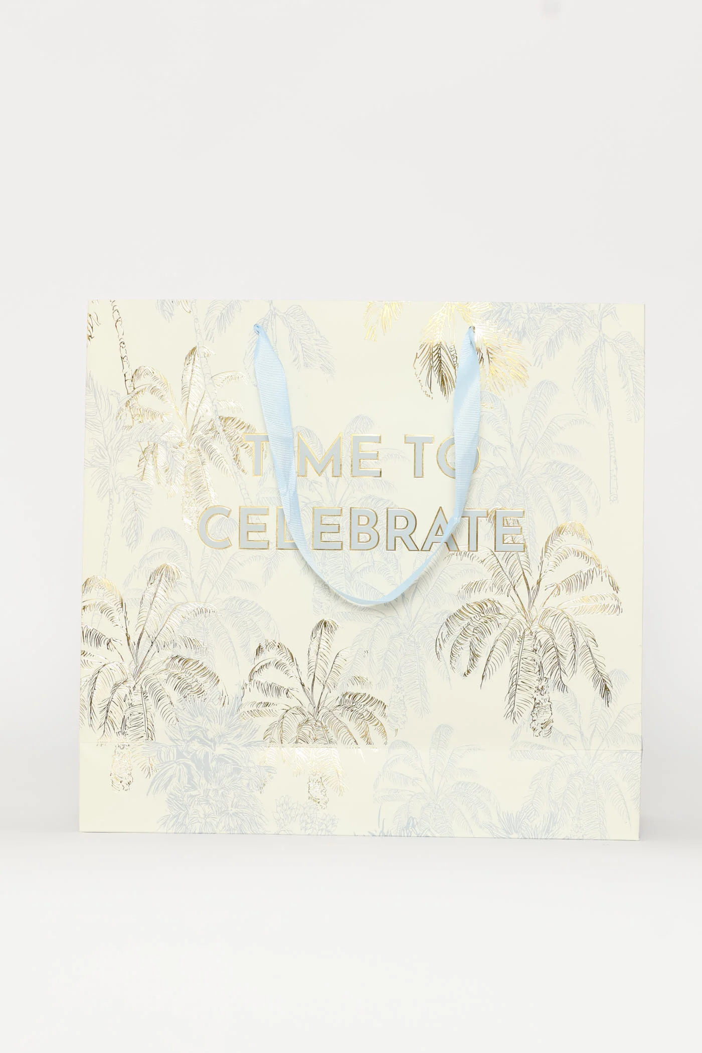 Time To Celebrate Palm Tree Gift Bag - Light Blue - Image 4