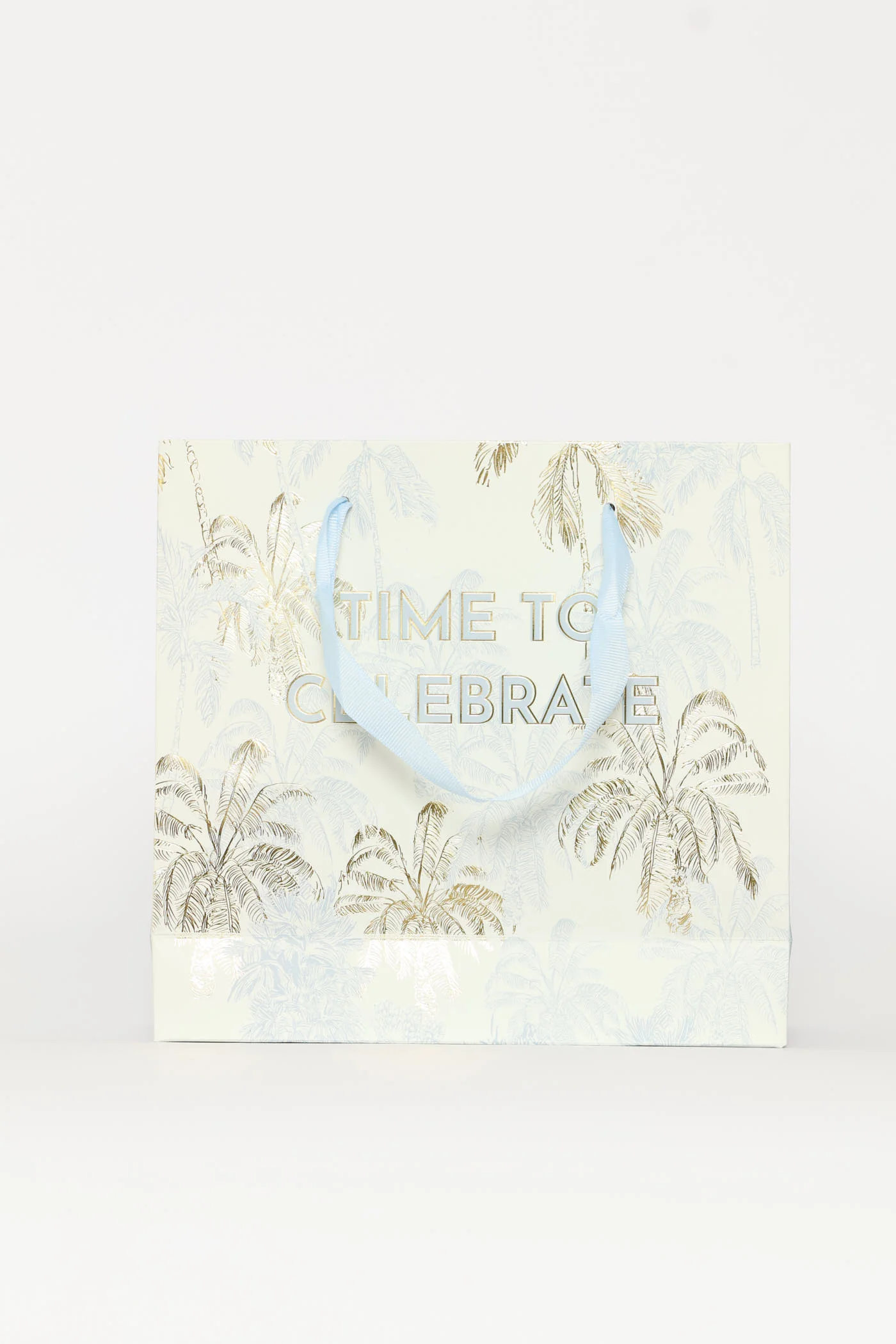 Time To Celebrate Palm Tree Gift Bag - Light Blue - Image 5