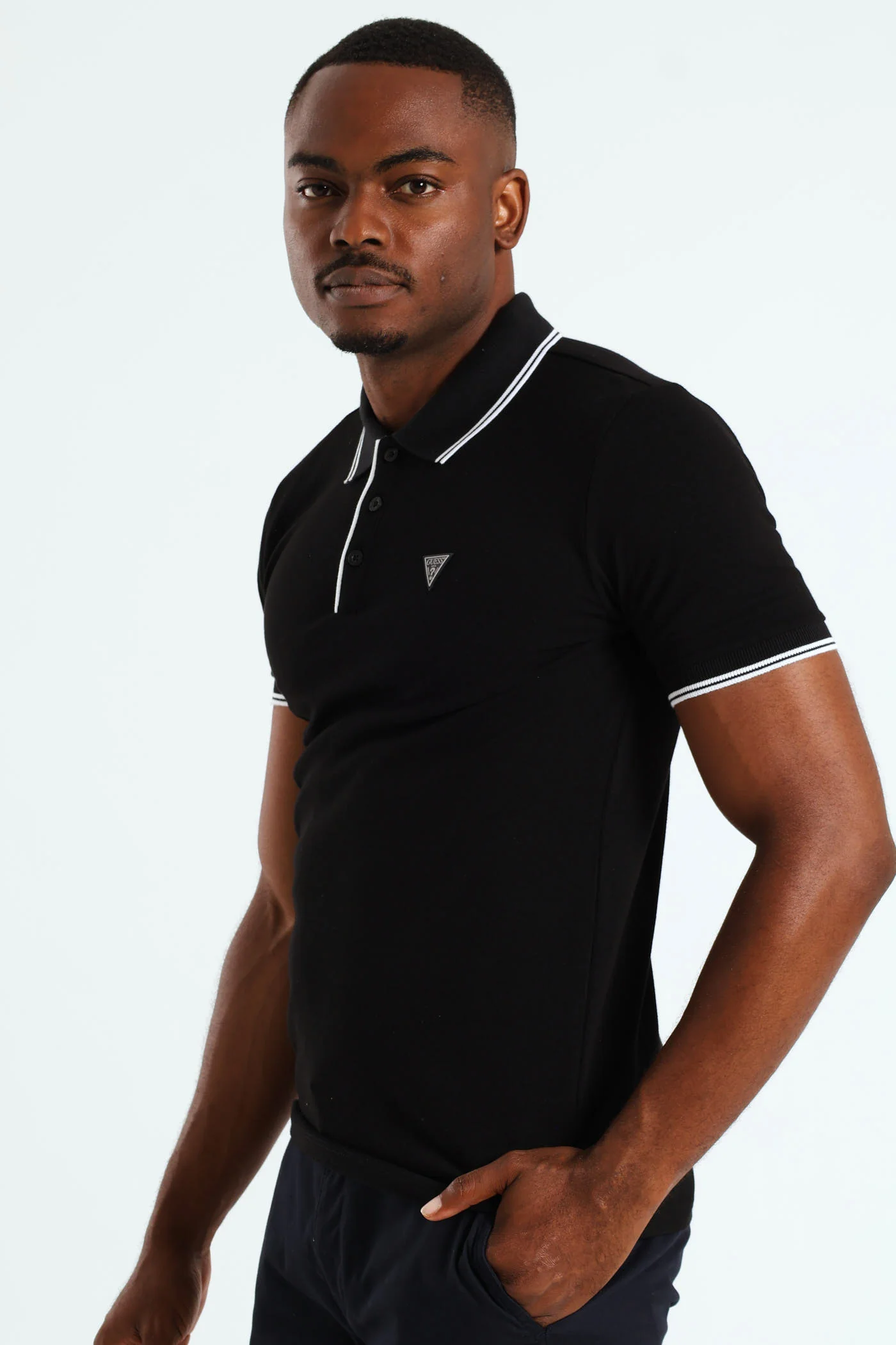 Tipped Core Polo Golfer - Black - Image 2