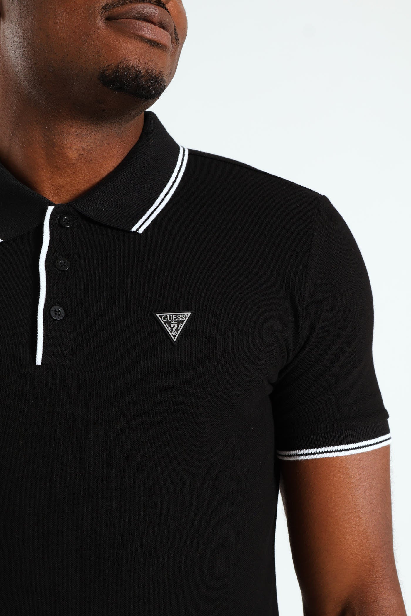 Tipped Core Polo Golfer - Black - Image 4