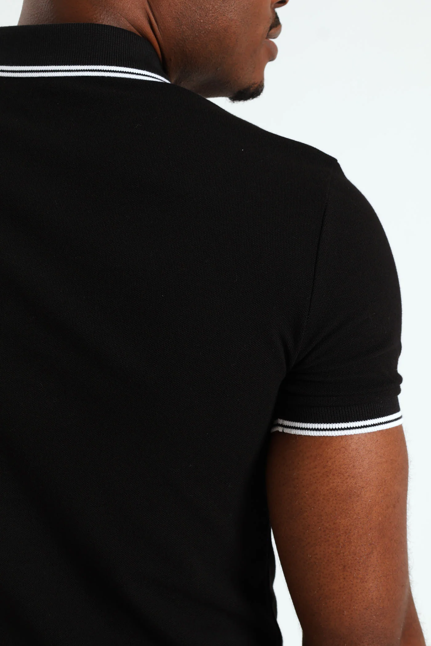 Tipped Core Polo Golfer - Black - Image 5