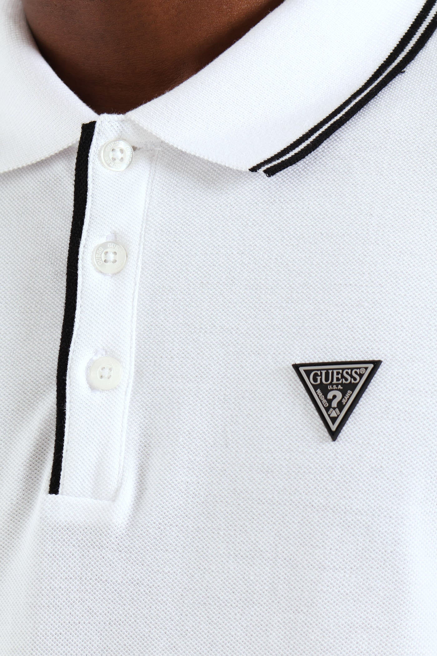 Tipped Core Polo Golfer - White - Image 2