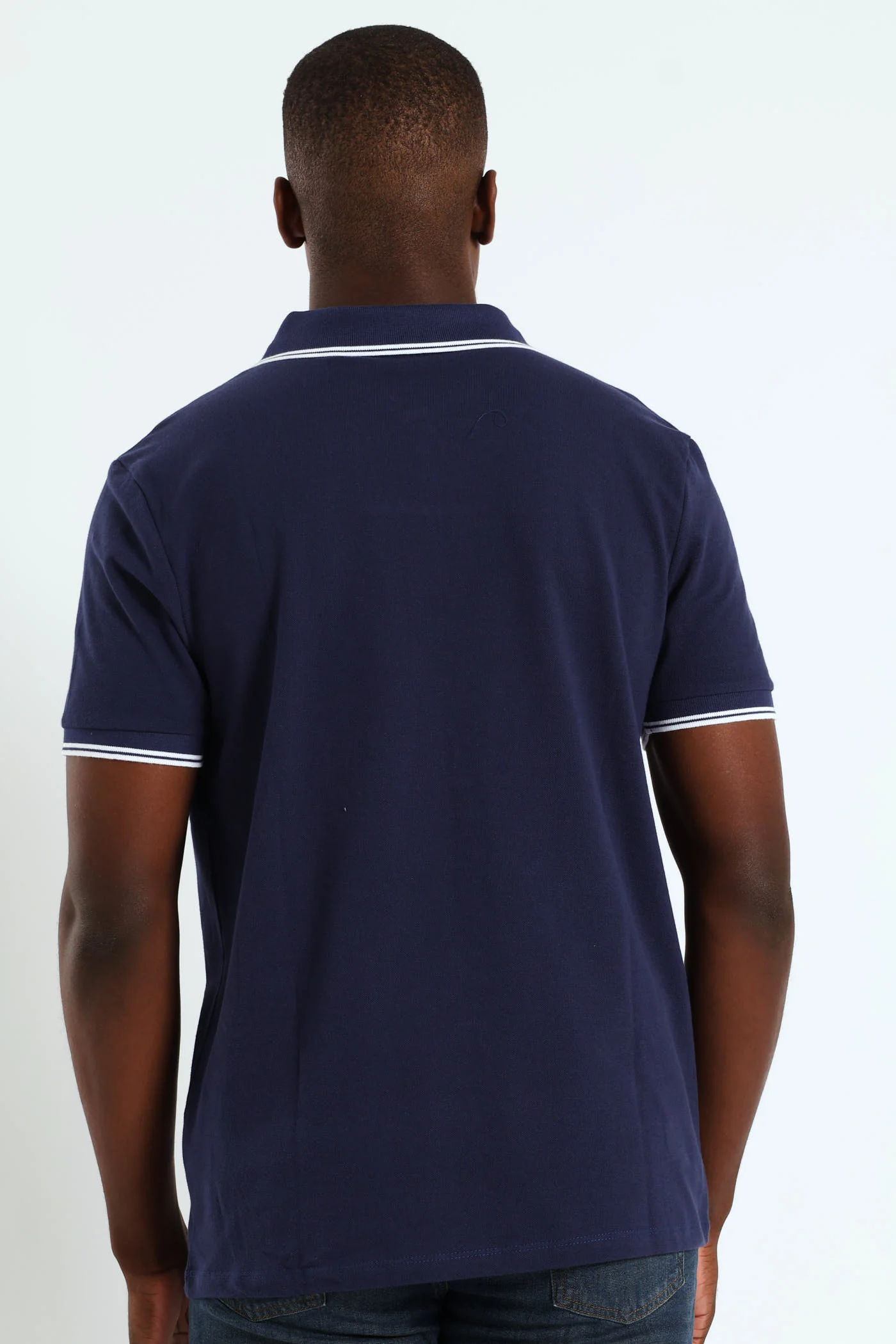 Tipped Polo Golfer - Navy - Image 3