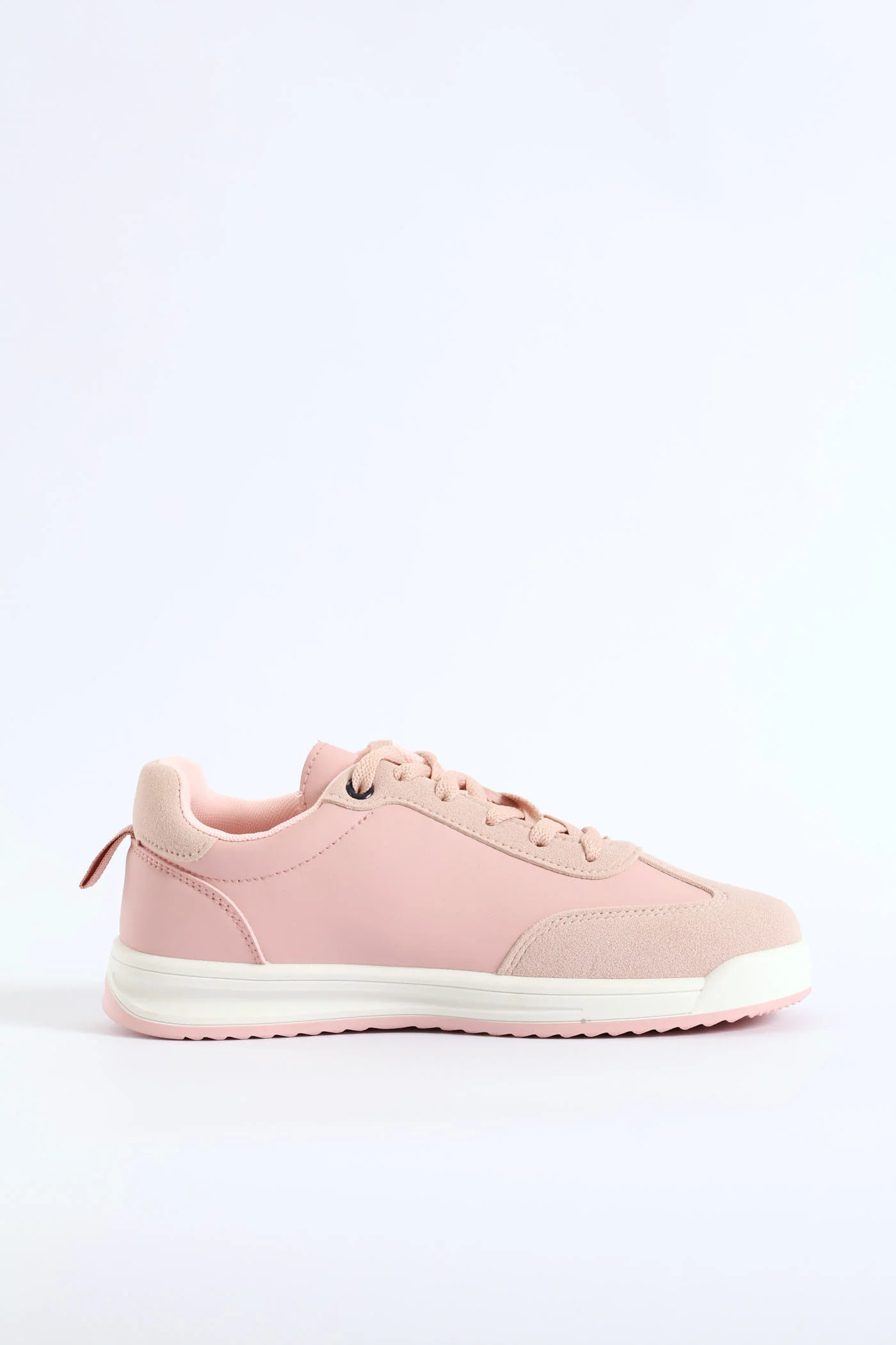 Toe Bumper Heel Print Lace Up Sneaker - Pink - Image 5
