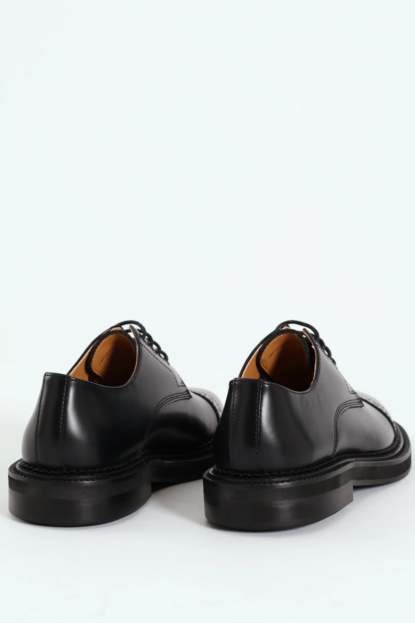 Toe Cap Chunky Formal Shoe - Black - Image 4