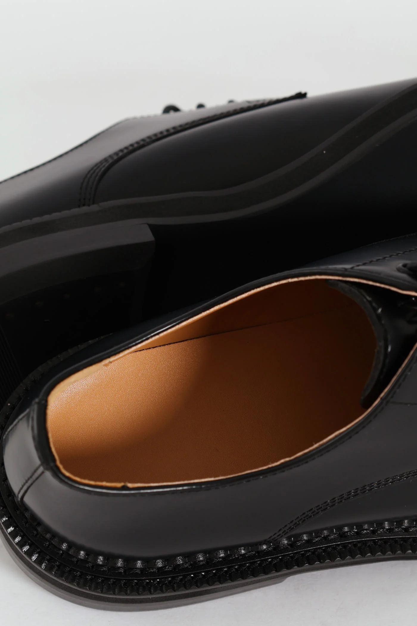Toe Cap Chunky Formal Shoe - Black - Image 6