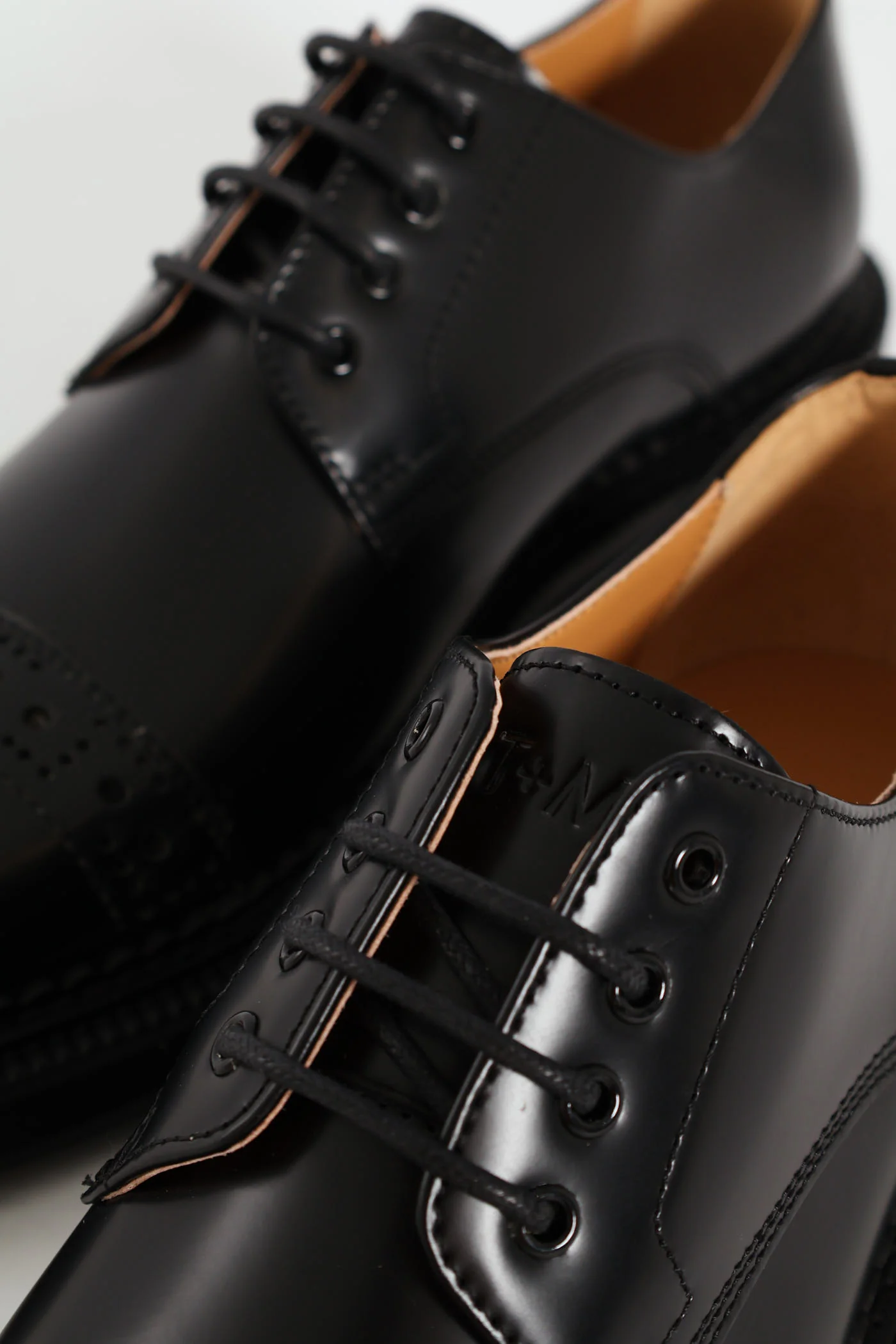 Toe Cap Chunky Formal Shoe - Black - Image 7