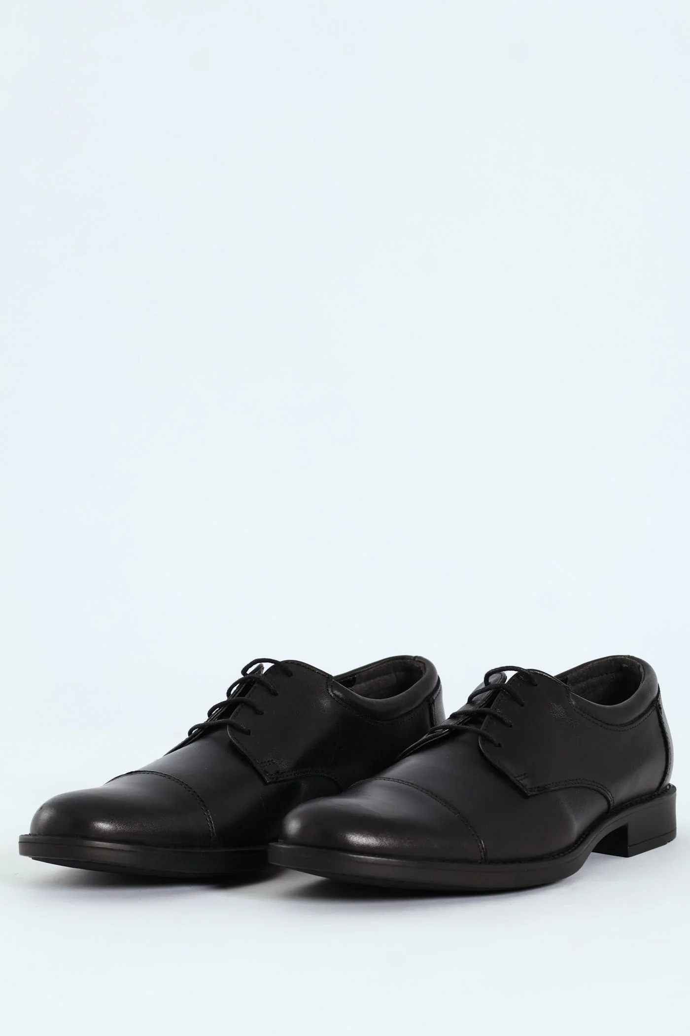 Toe Cap Formal Derby Shoe - Black - Image 2
