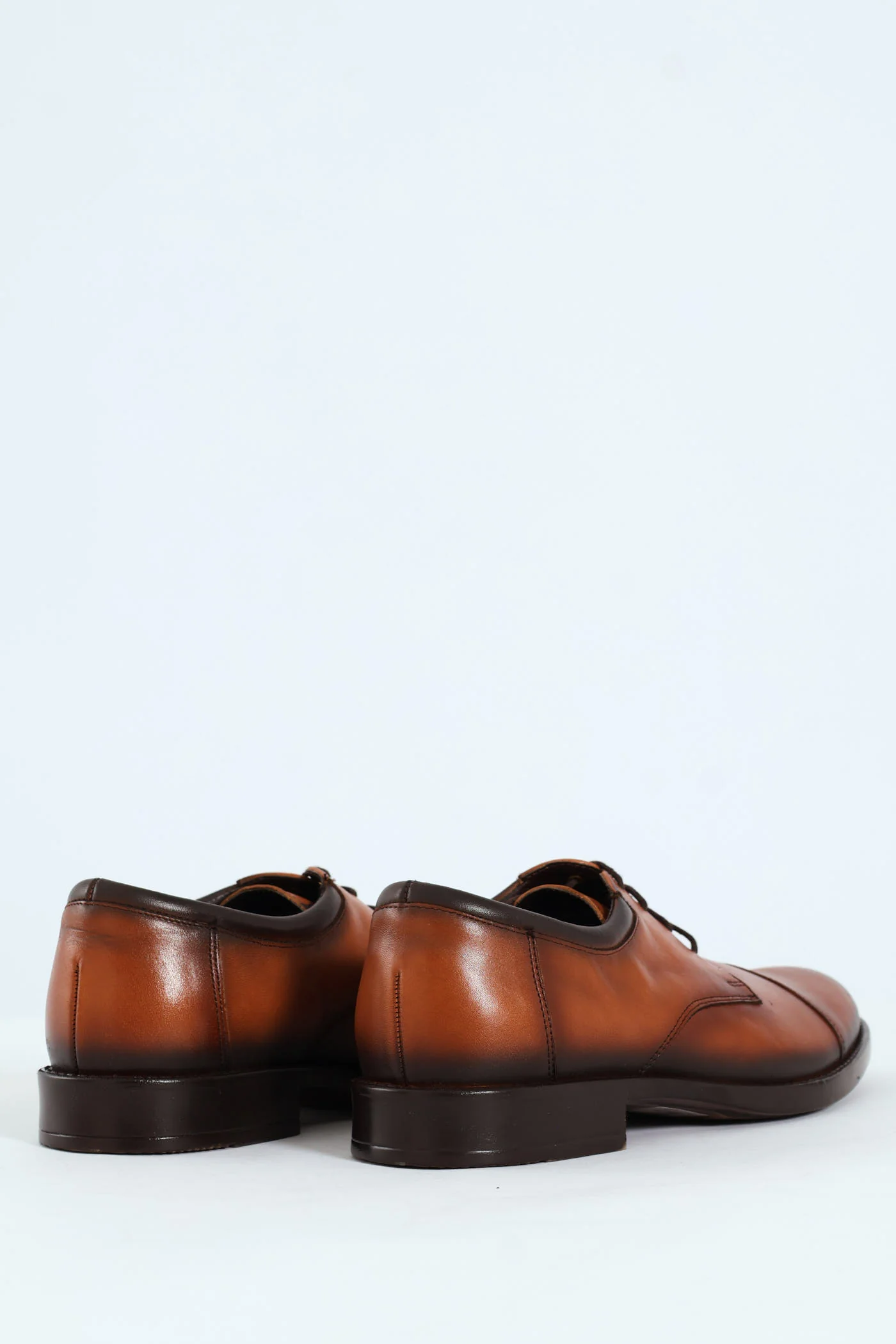 Toe Cap Formal Derby Shoe - Tan - Image 3