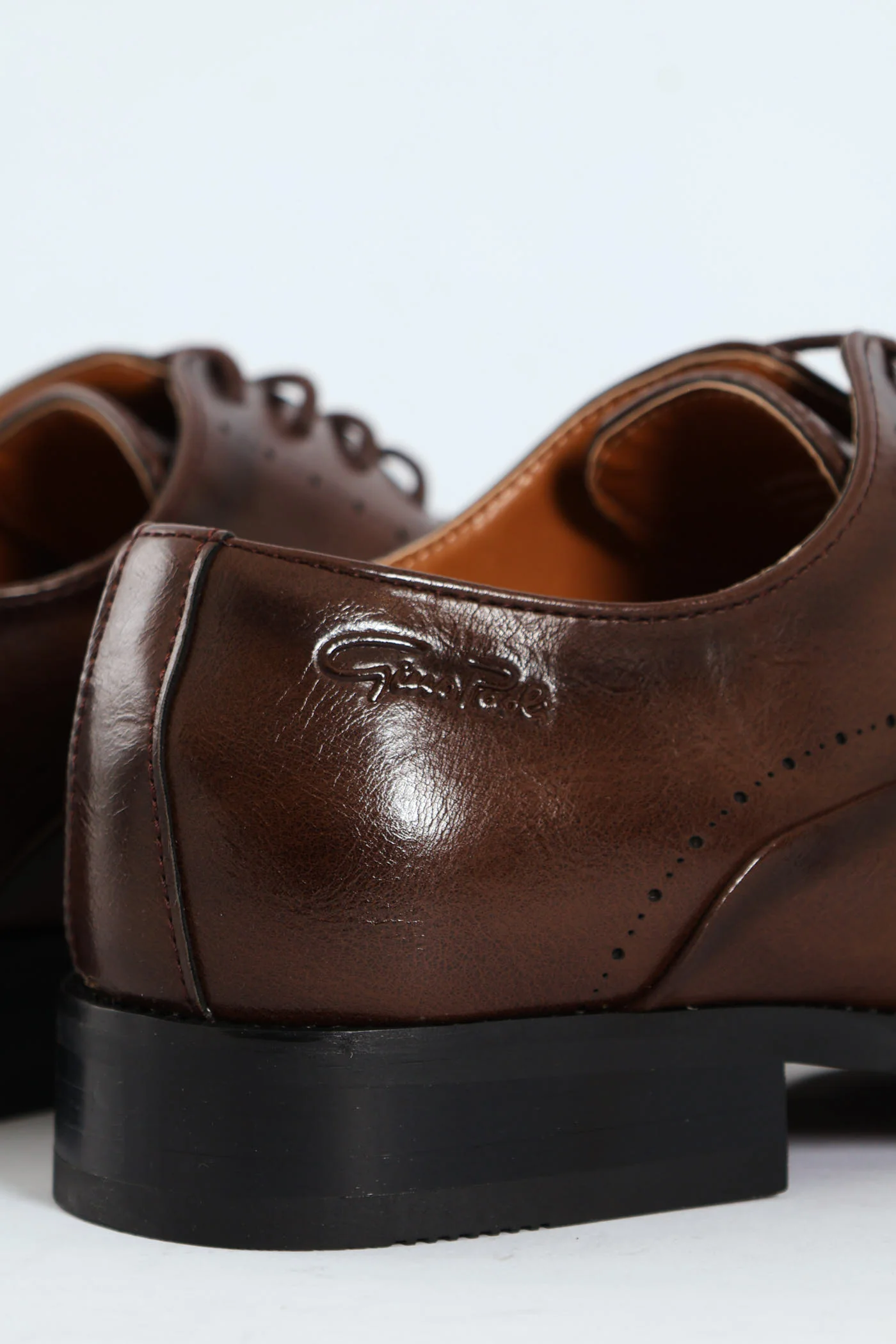 Toe Cap Oxford Shoe - Brown - Image 4