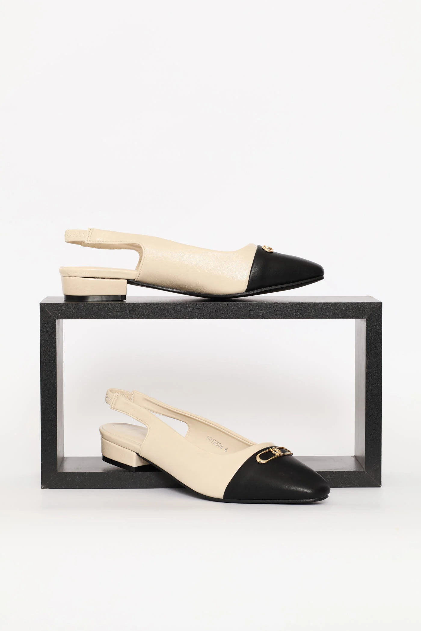 Toe Cap Slingback Sandal - Off White - Image 3