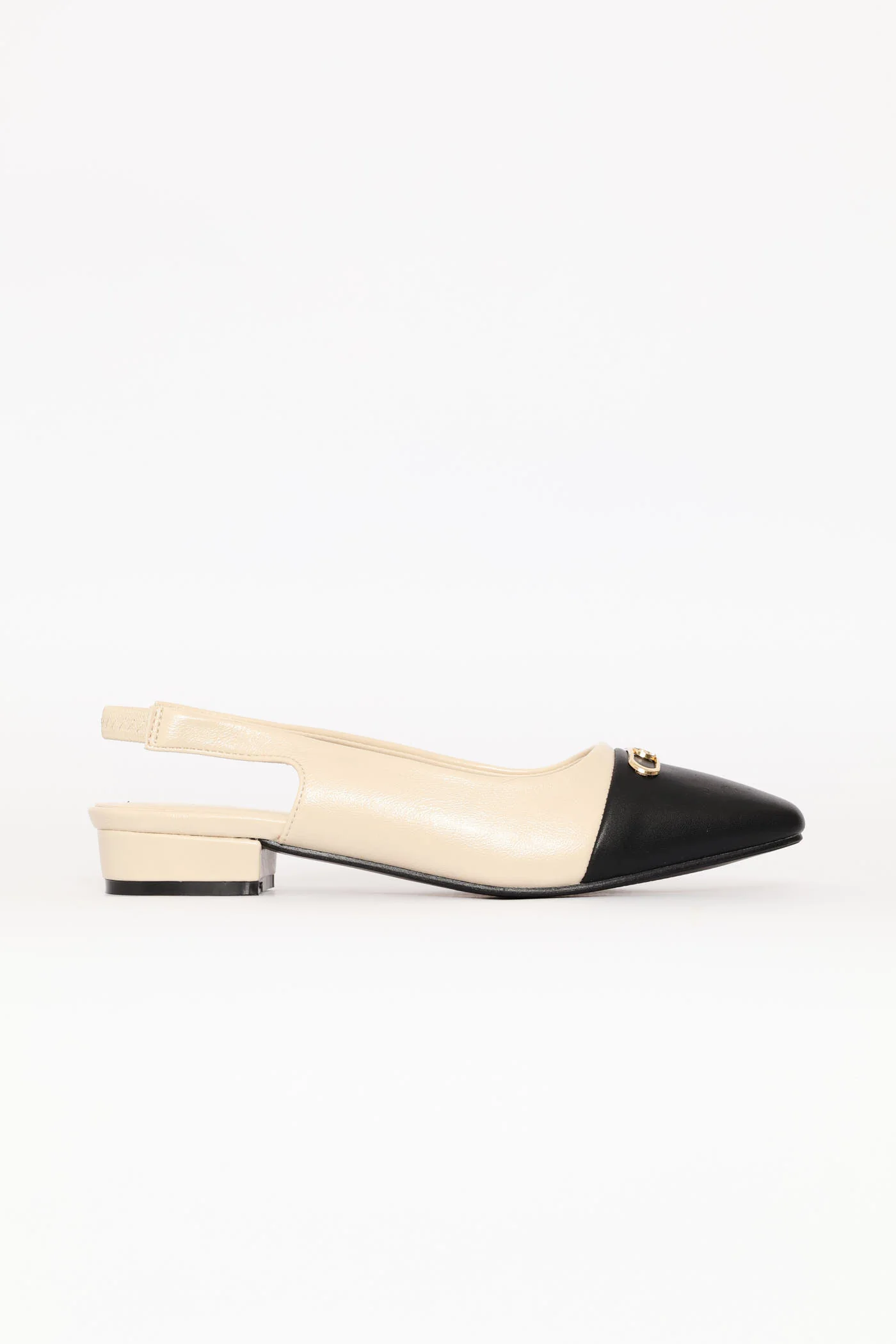 Toe Cap Slingback Sandal - Off White - Image 4