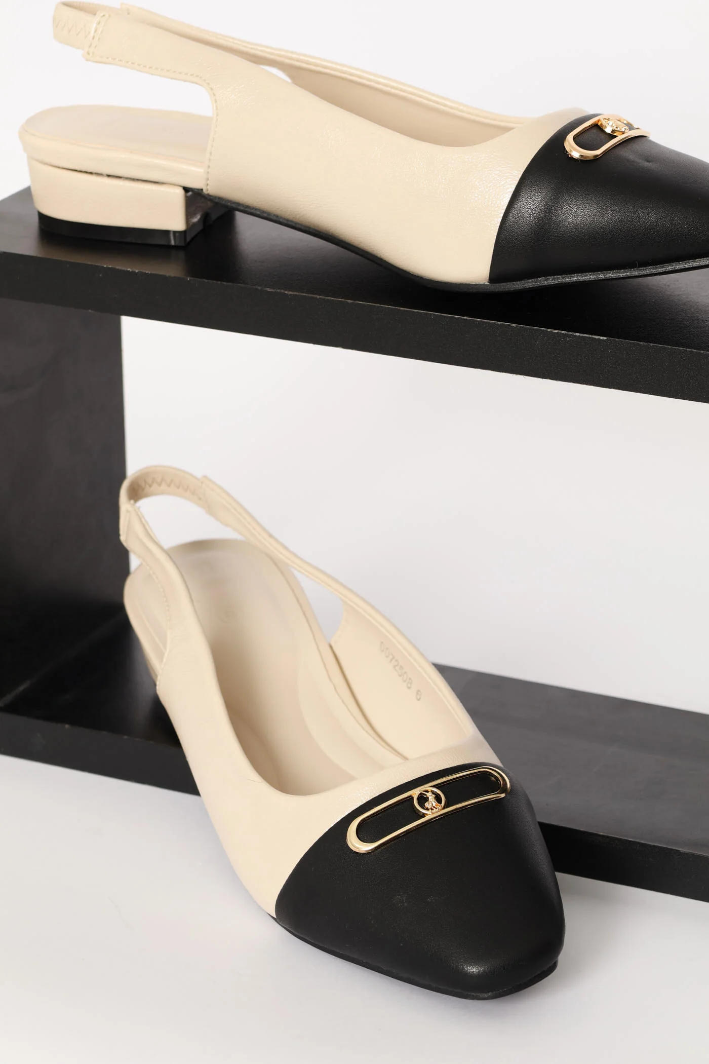 Toe Cap Slingback Sandal - Off White - Image 6