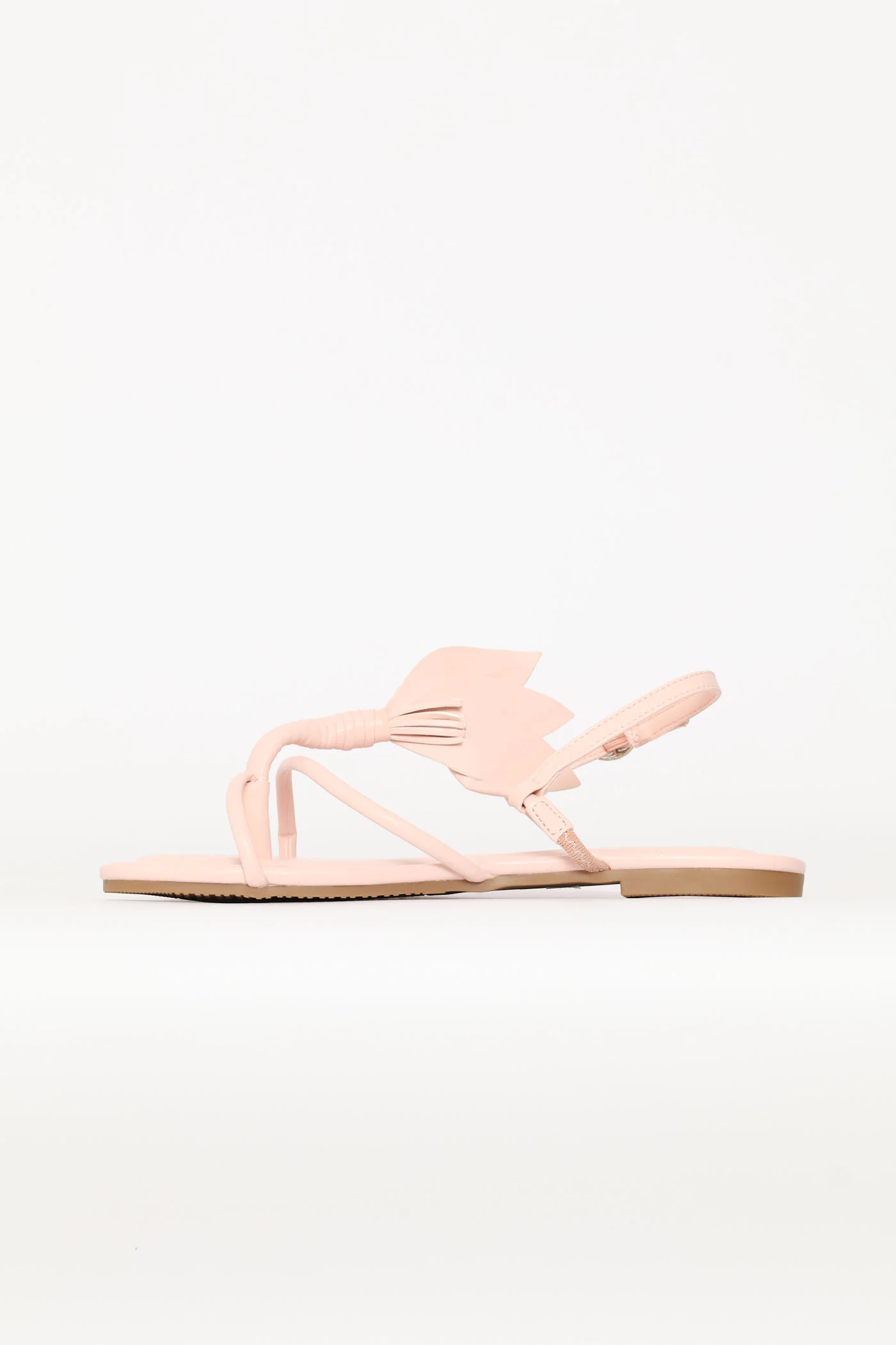 Toe Post Sandal With Blooming Flower Detail - Pink - Image 4