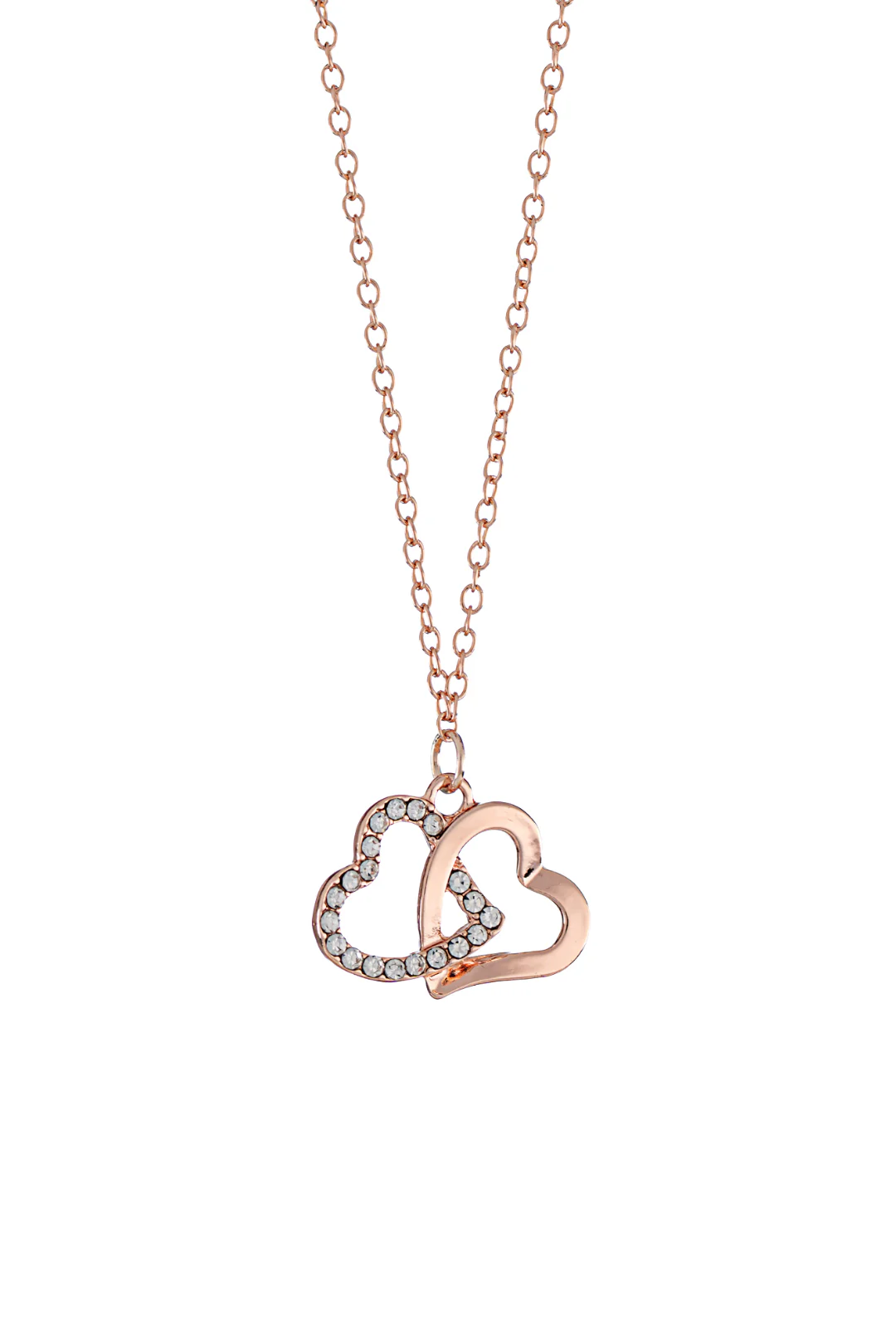 32mm Mesh & Stones Watch + Link Heart Bracelet - Rose Gold - Image 3