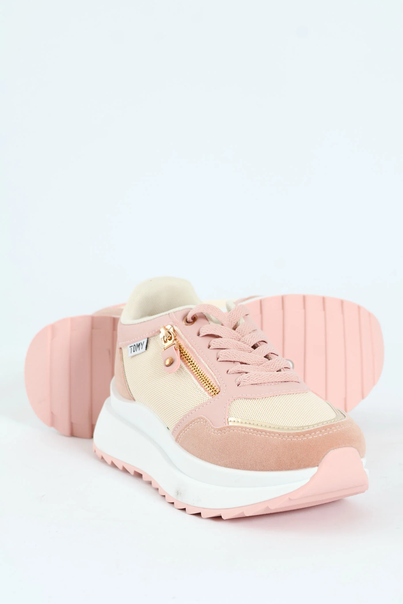 Madison Panelled Sneaker - Blush - Image 4