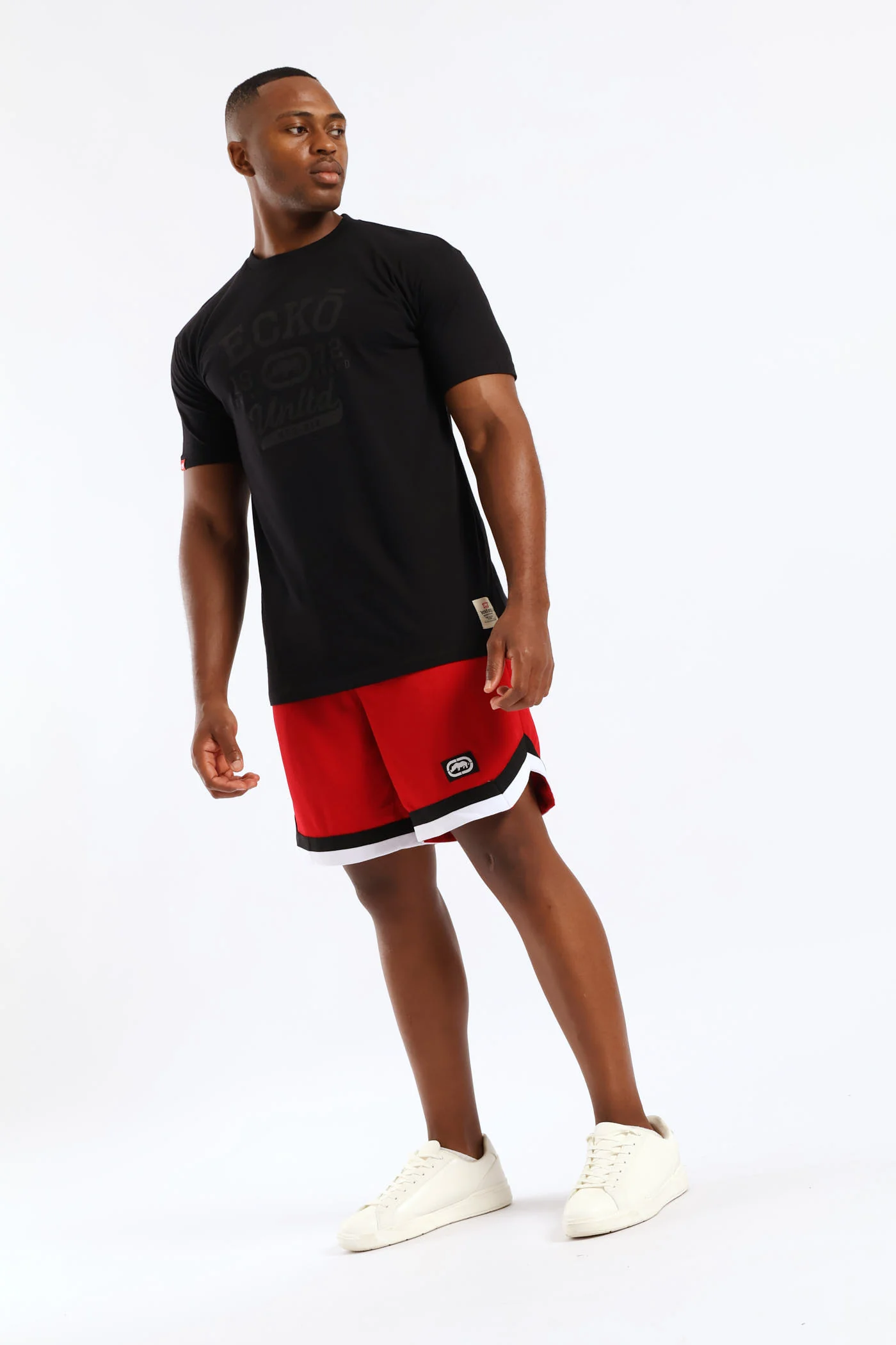 Tonal Chest Print Tee - Black - Image 3