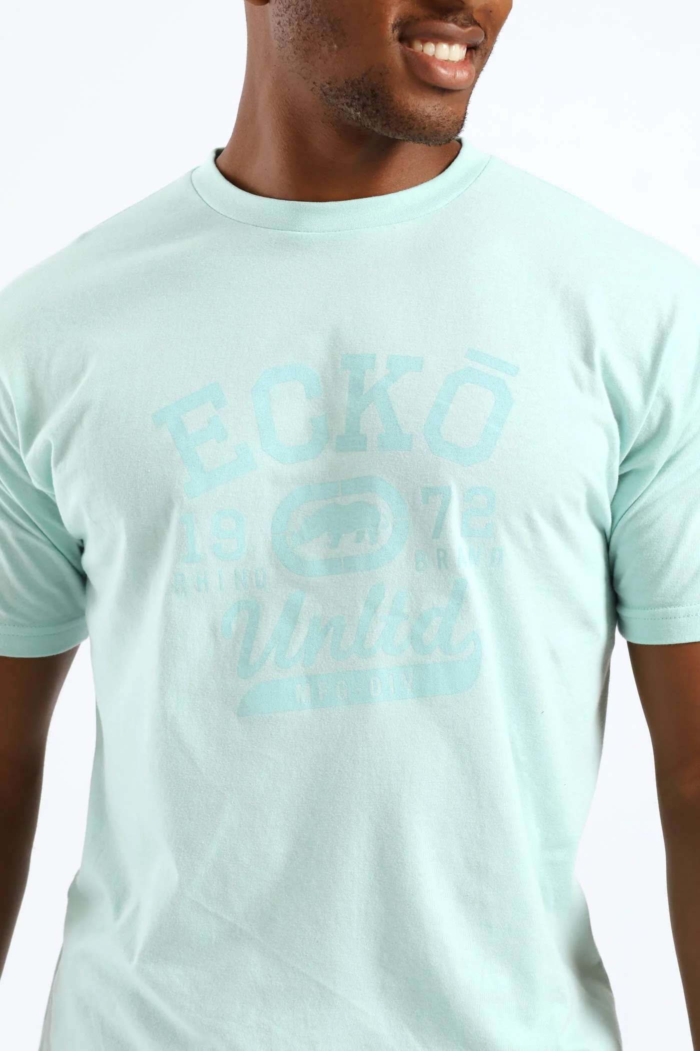 Tonal Chest Print Tee - Mint - Image 2