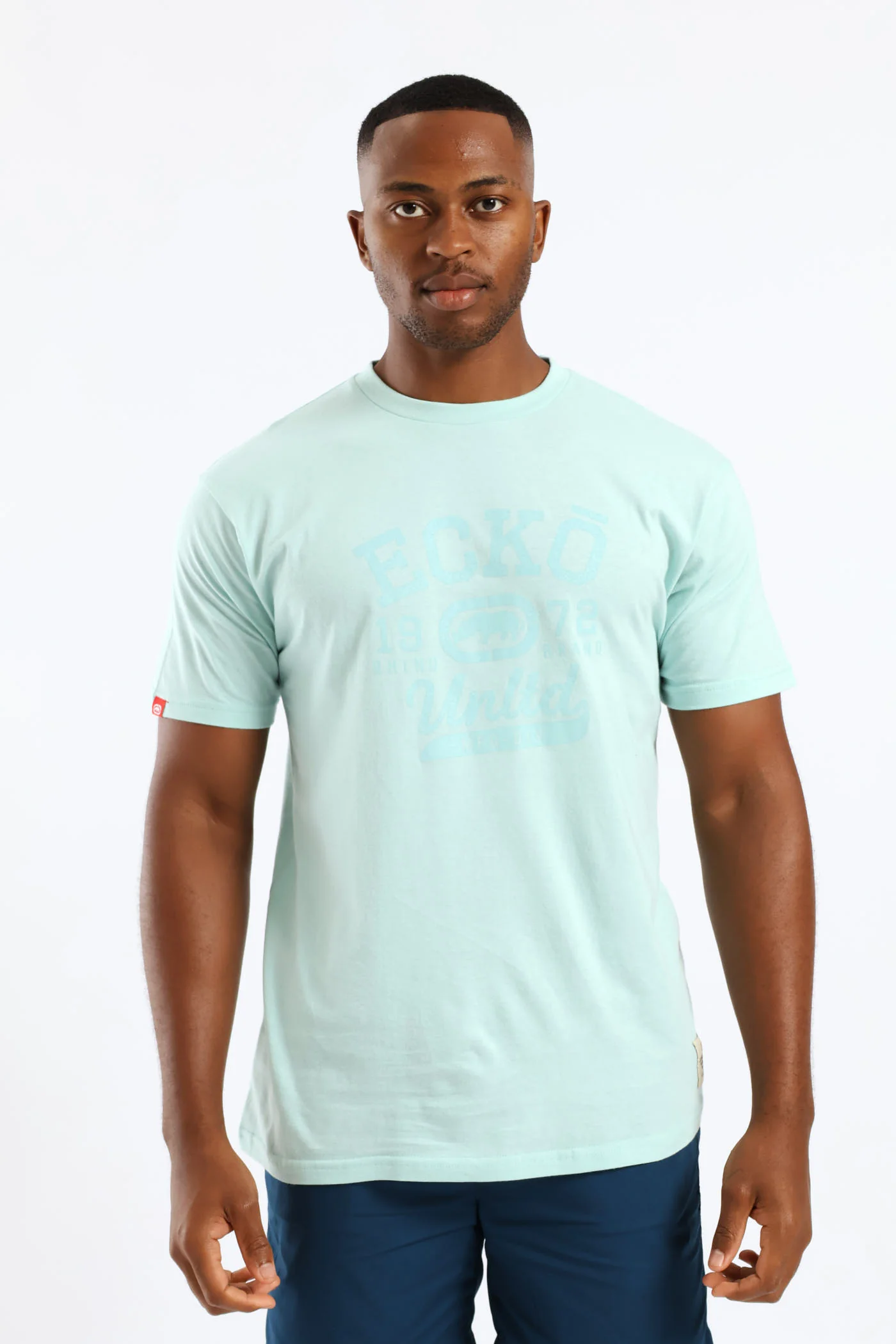 Tonal Chest Print Tee - Mint - Image 3