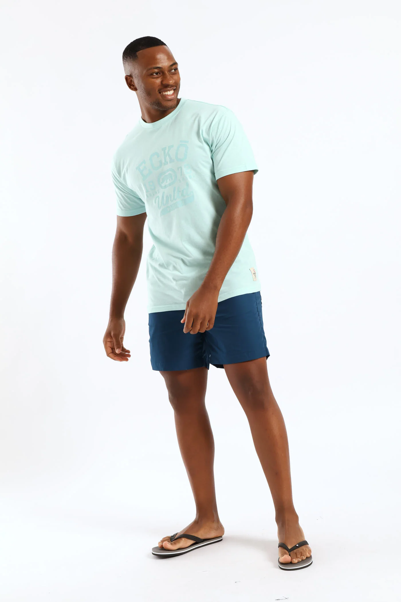 Tonal Chest Print Tee - Mint - Image 5