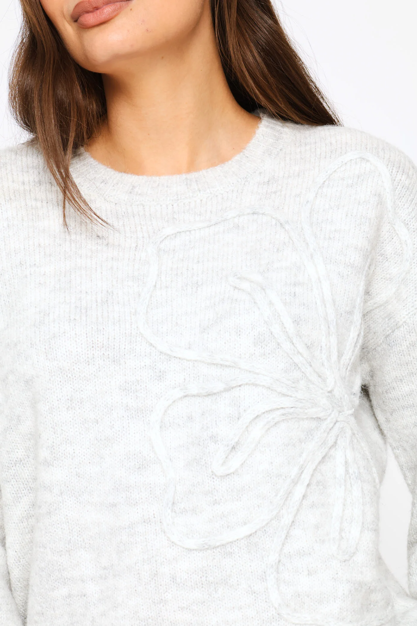 Tonal Cornelli Pullover - Grey Melange - Image 2