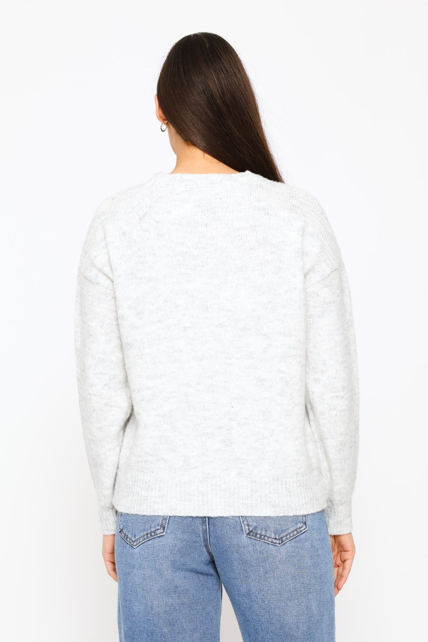 Tonal Cornelli Pullover - Grey Melange - Image 4