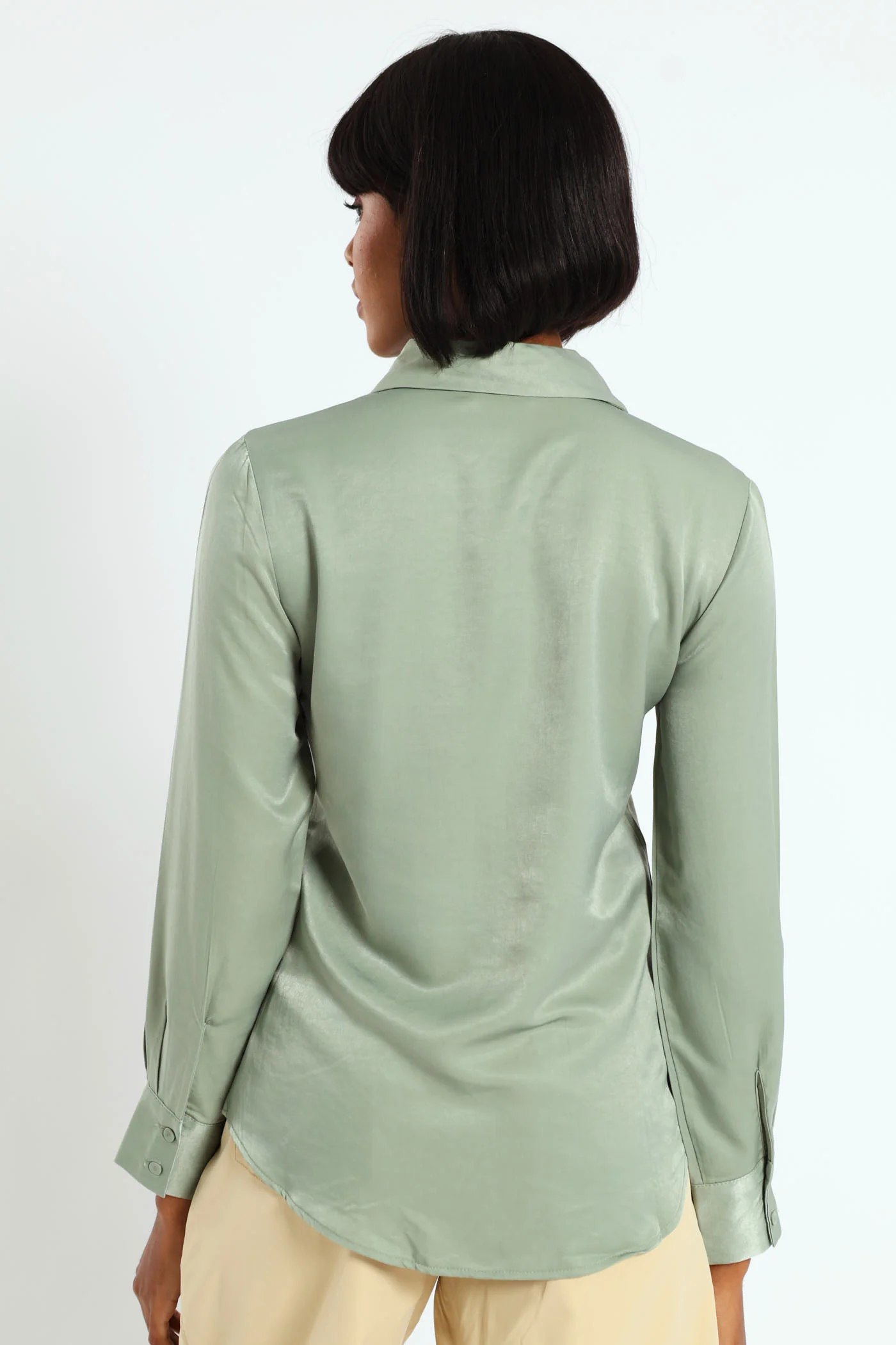 Tonal Jeweled Shirt - Olive - Image 3