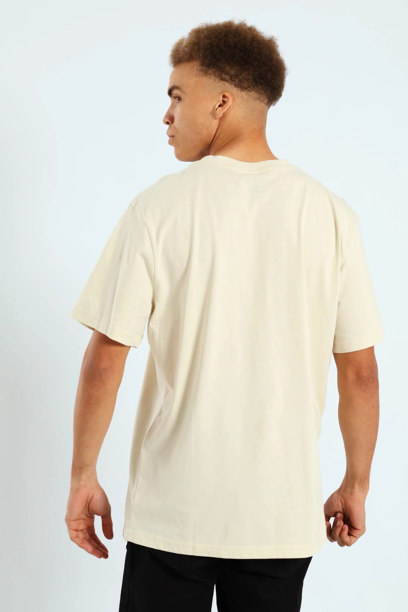 Tonal Print Tee - Light Stone - Image 3