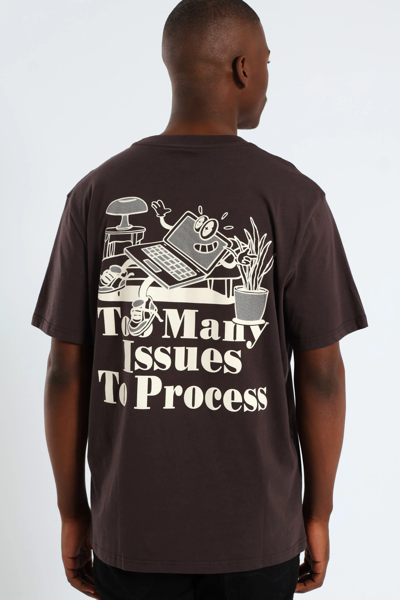 Too Many Issues Front & Back Tee - Chocolate - Image 5