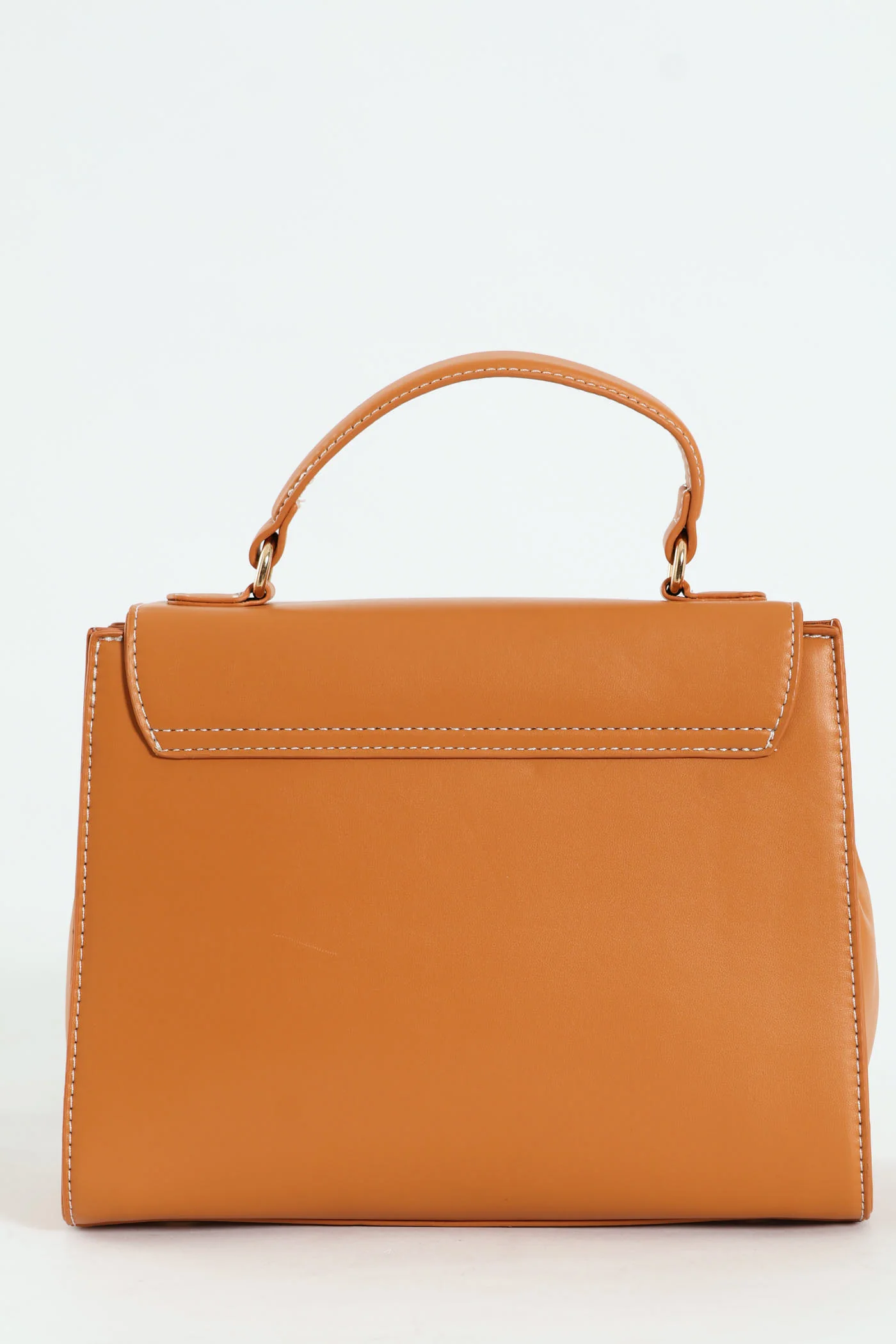 Top Handle Satchel - Tan - Image 3