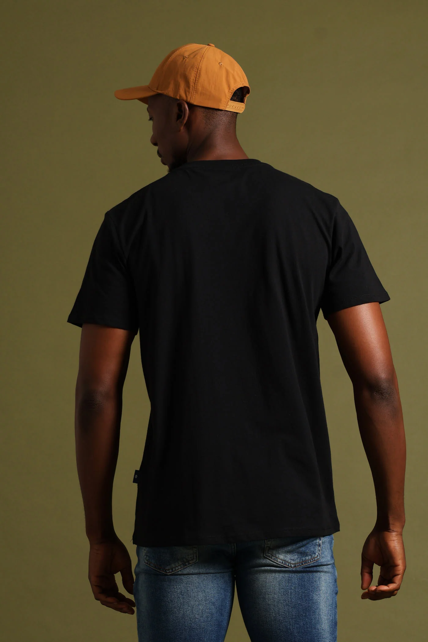 Topographic Block Print Tee - Black - Image 3