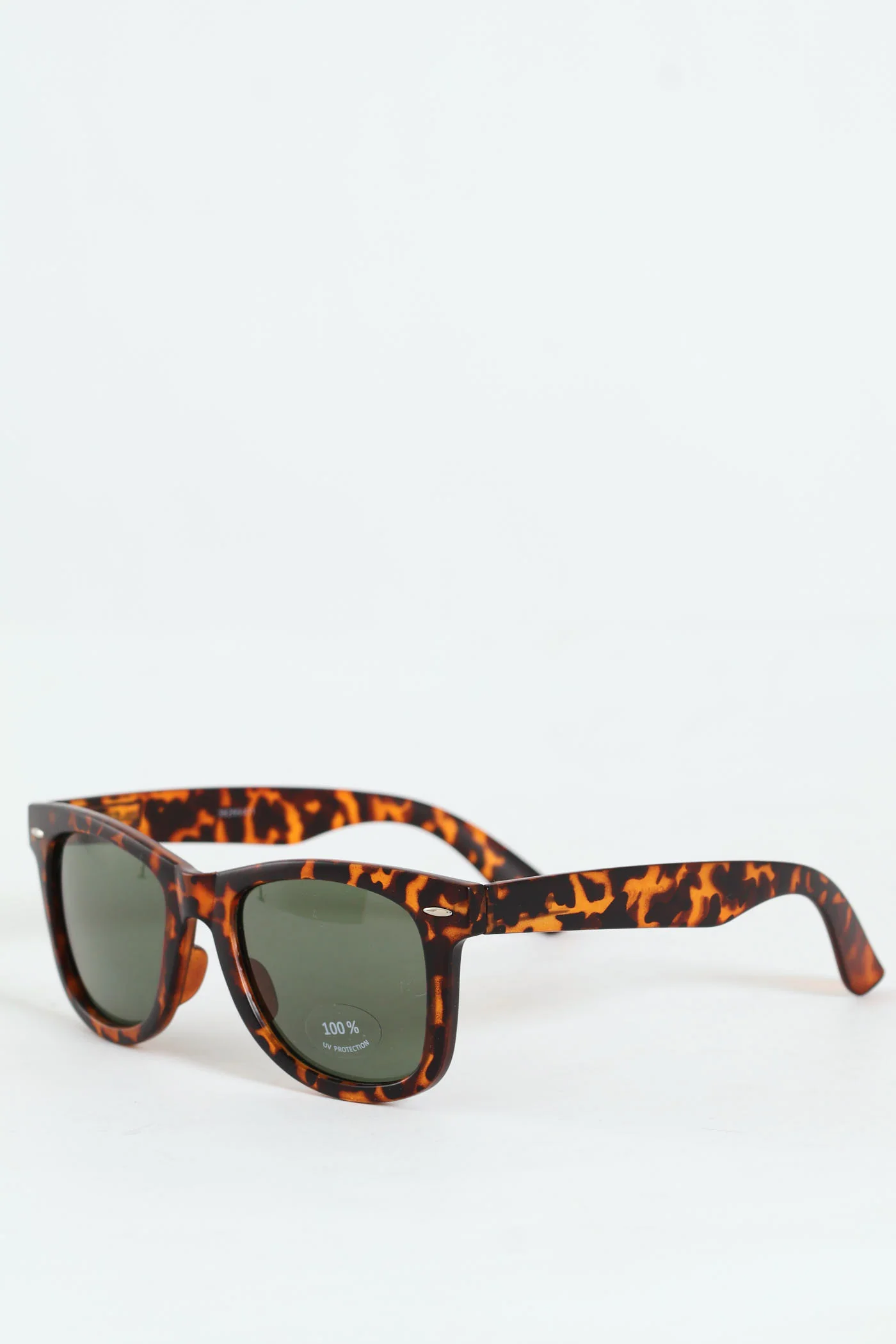 Tortoise Shell Frame Green Lens Sunglasses - Image 2