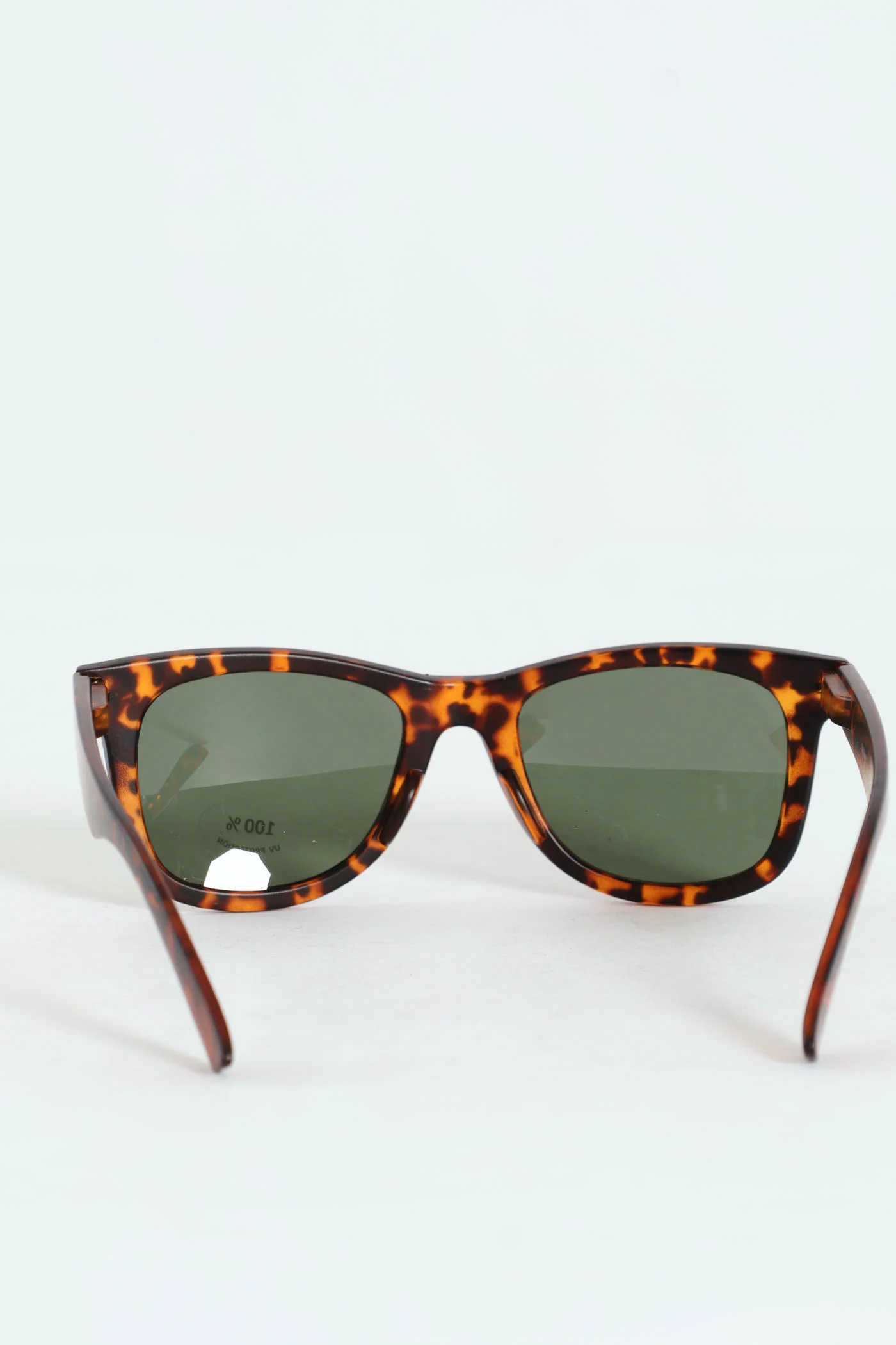 Tortoise Shell Frame Green Lens Sunglasses - Image 3