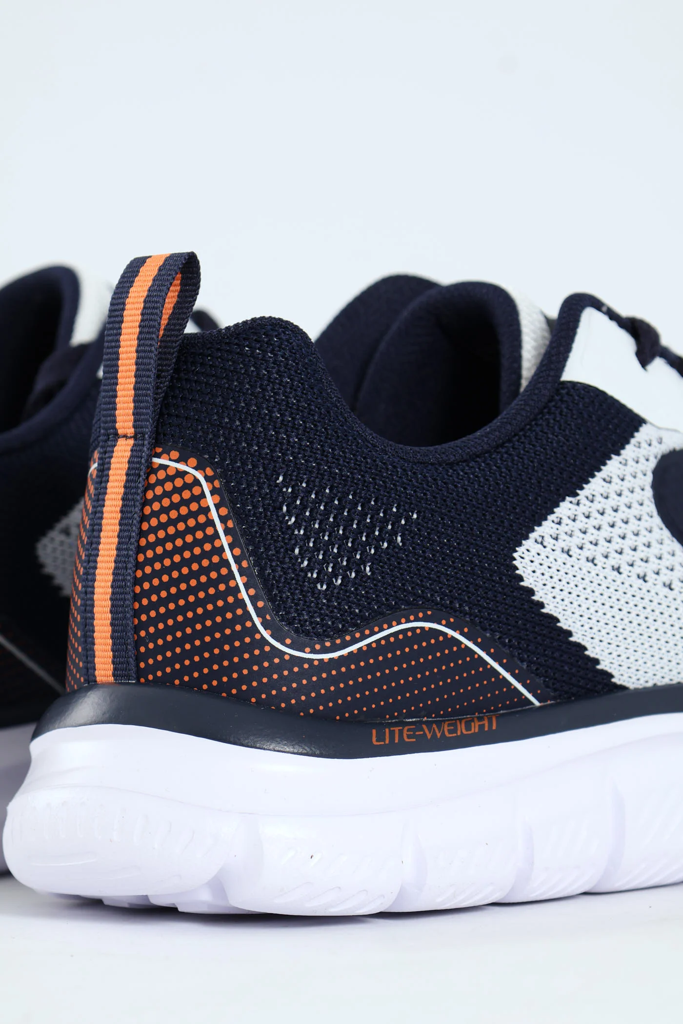 Track Lace Up Trainer - White/Navy - Image 6