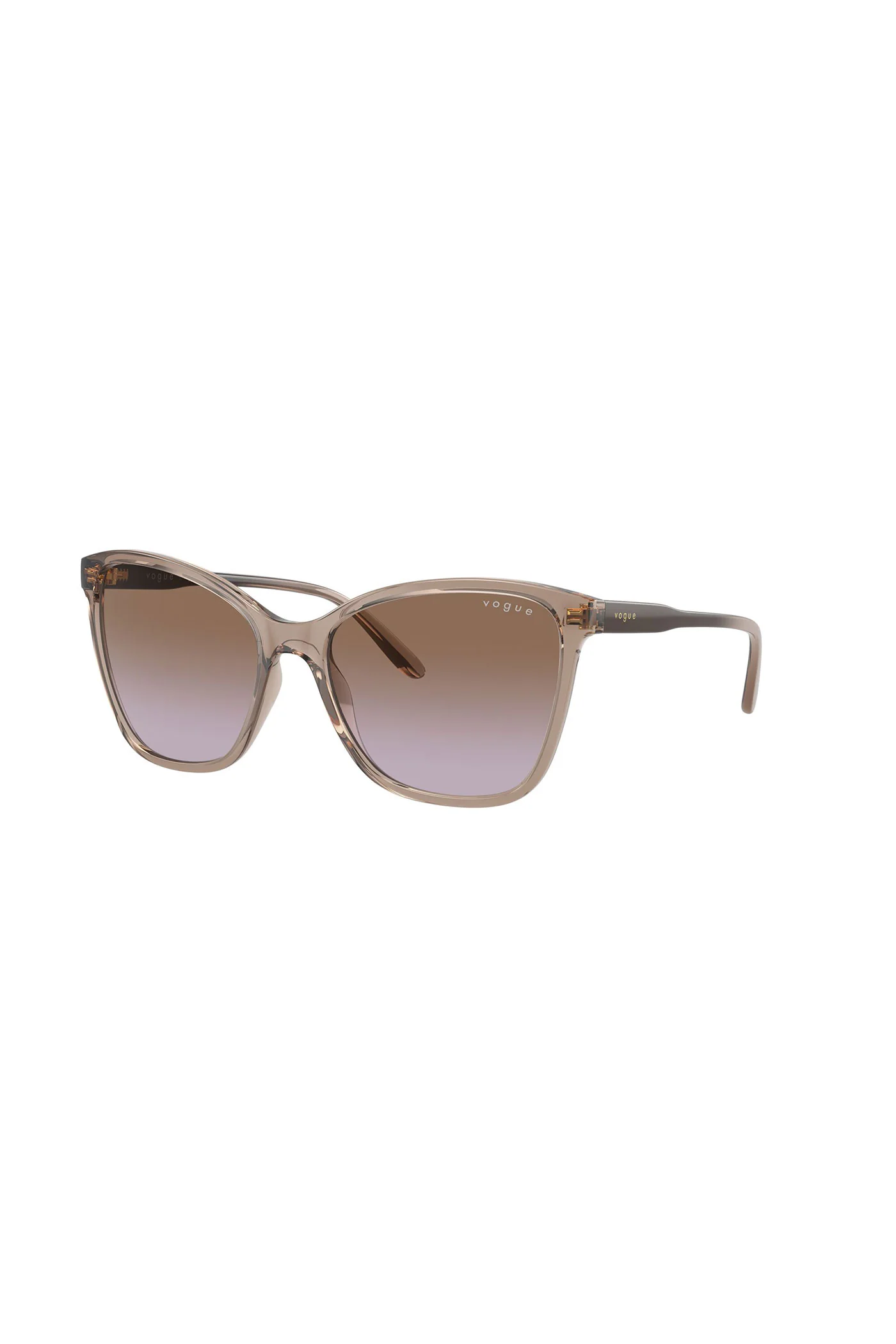 Transparent Caramel Butterfly Sunglasses - Brown - Image 3