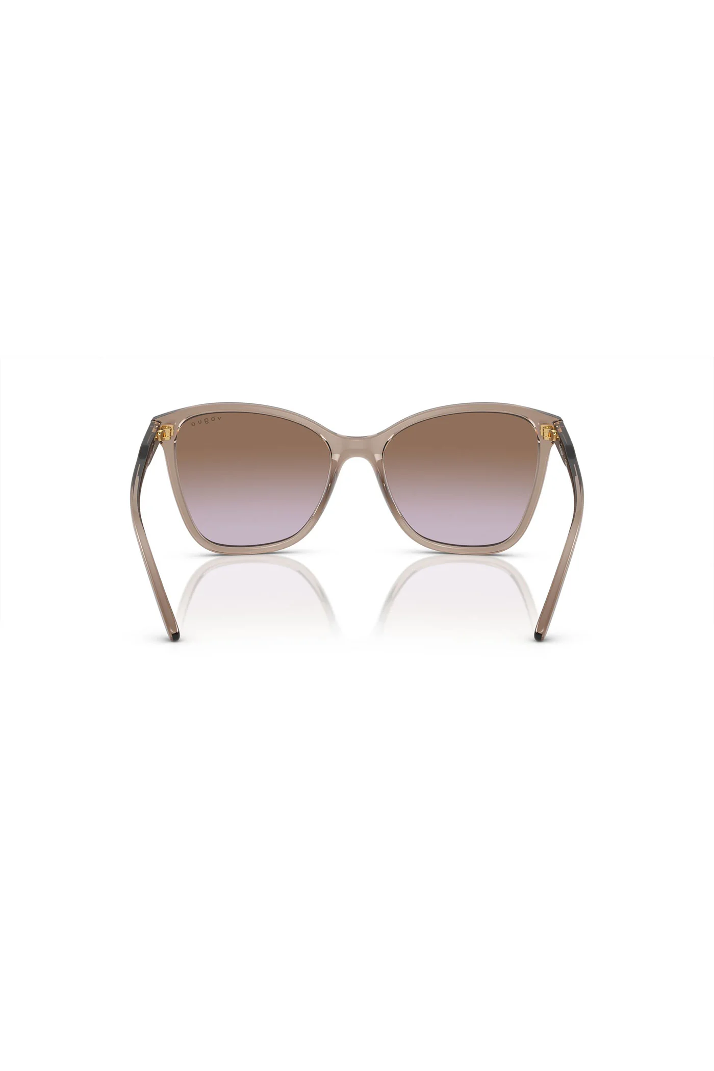 Transparent Caramel Butterfly Sunglasses - Brown - Image 4