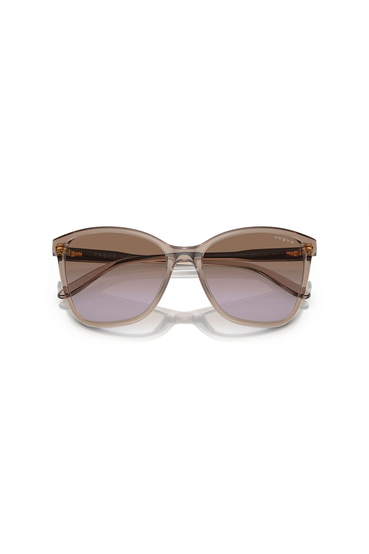Transparent Caramel Butterfly Sunglasses - Brown - Image 5