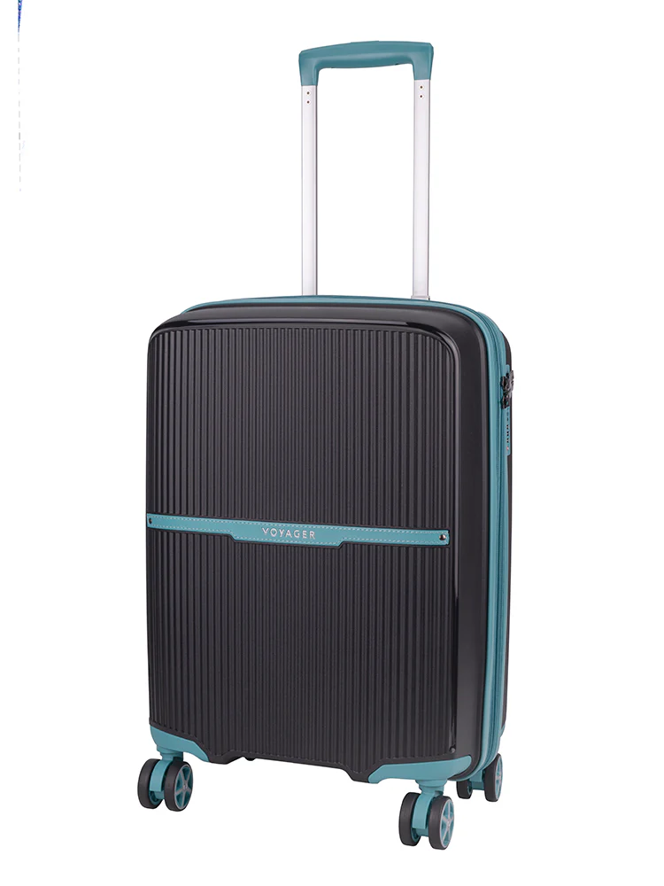Traveler Carry On Trolley Case - Black/Blue - Image 3