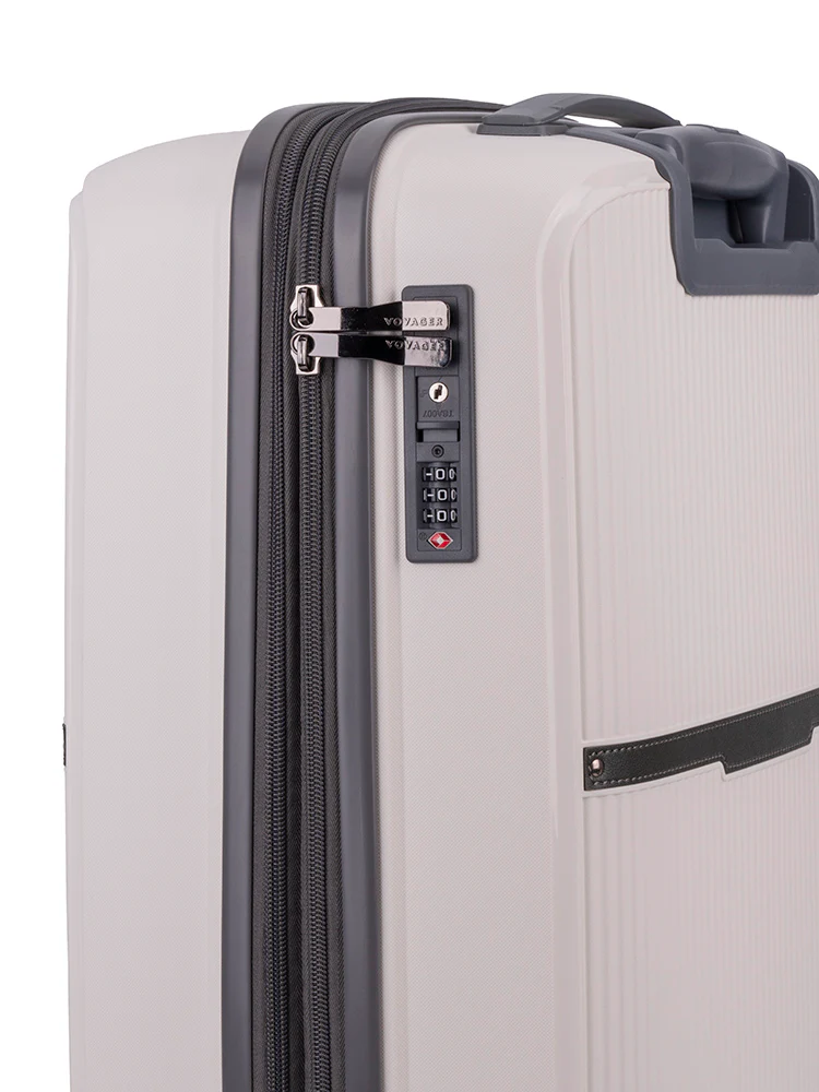 Traveler Carry On Trolley Case - White/Grey - Image 4