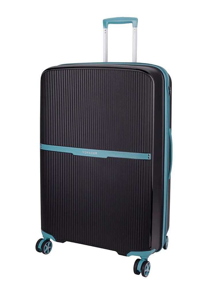 Traveler Large Trolley Case - Black/Blue - Image 3