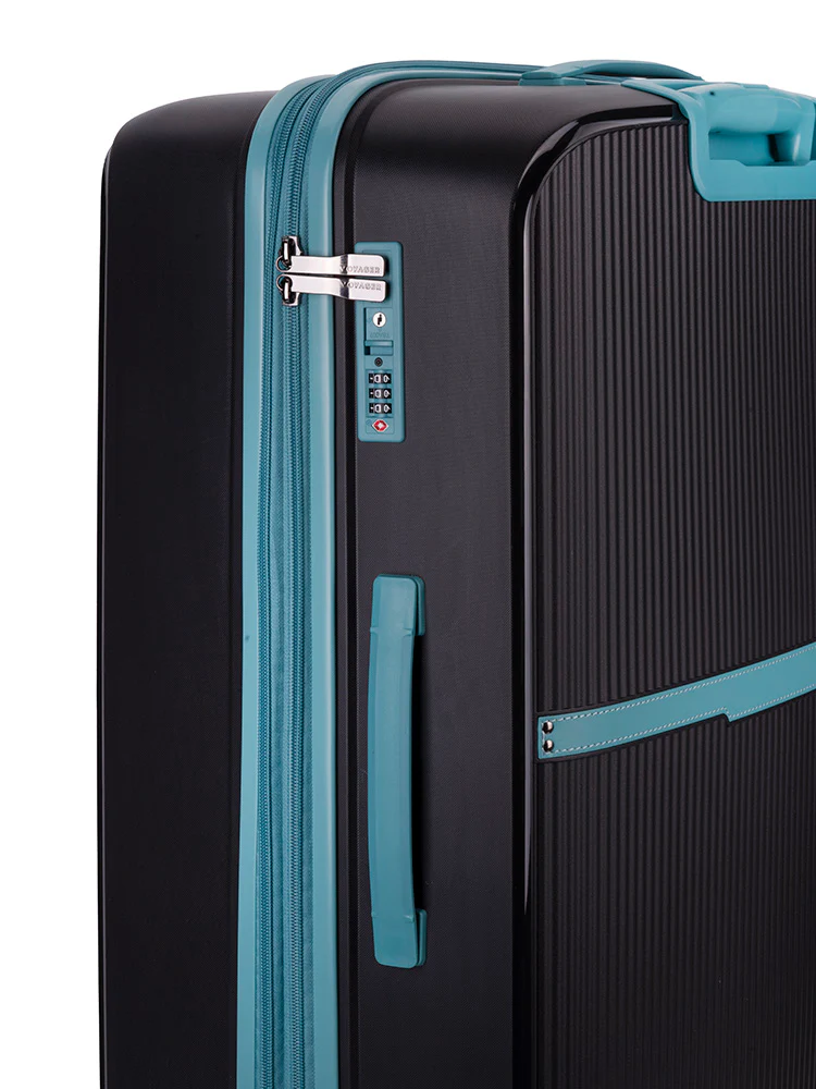 Traveler Large Trolley Case - Black/Blue - Image 4