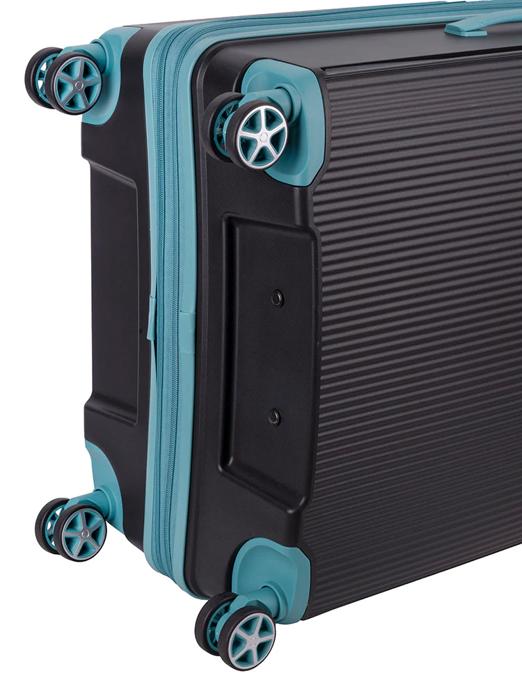 Traveler Large Trolley Case - Black/Blue - Image 5