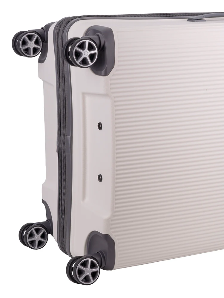 Traveler Large Trolley Case - White/Grey - Image 4