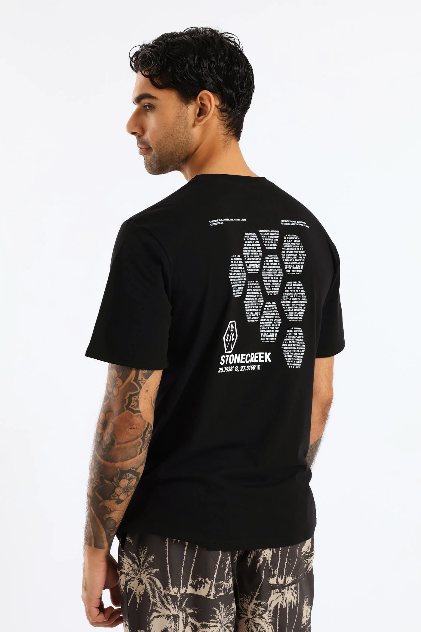 Tread Front & Back Tee - Black - Image 5