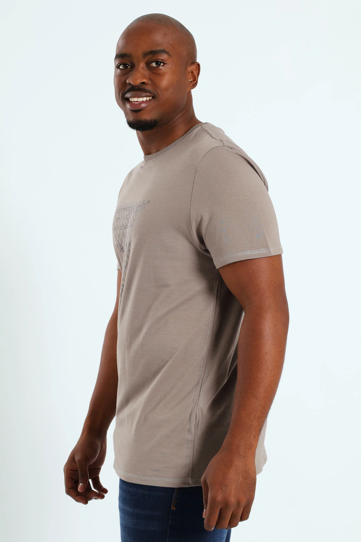 Triangle Grid Tee - Grey - Image 3