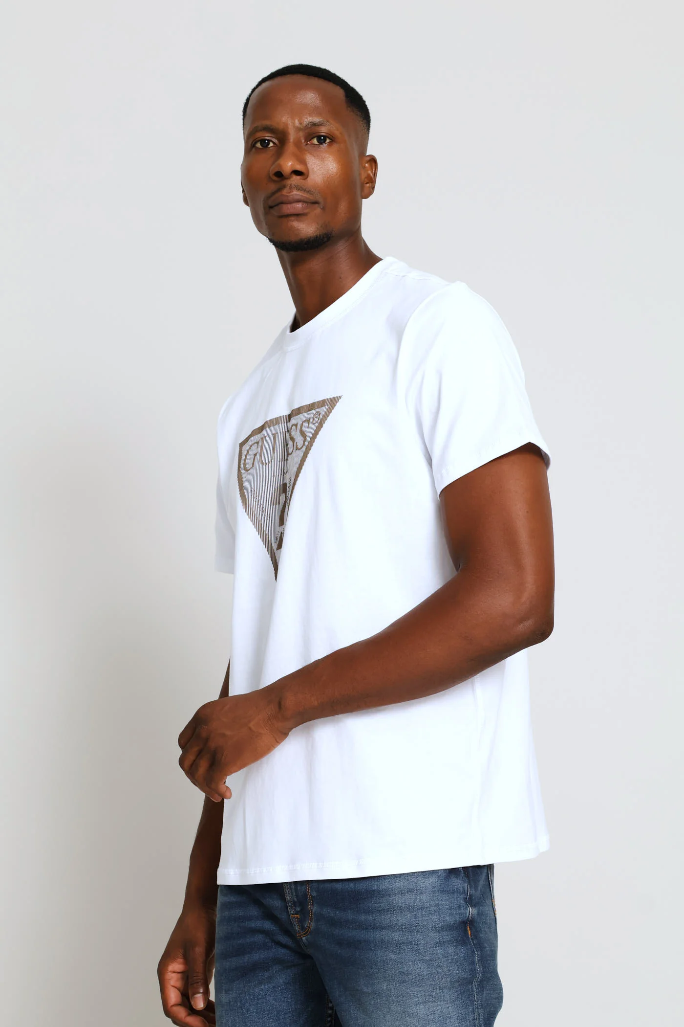 Triangle Logo Tee - White - Image 3