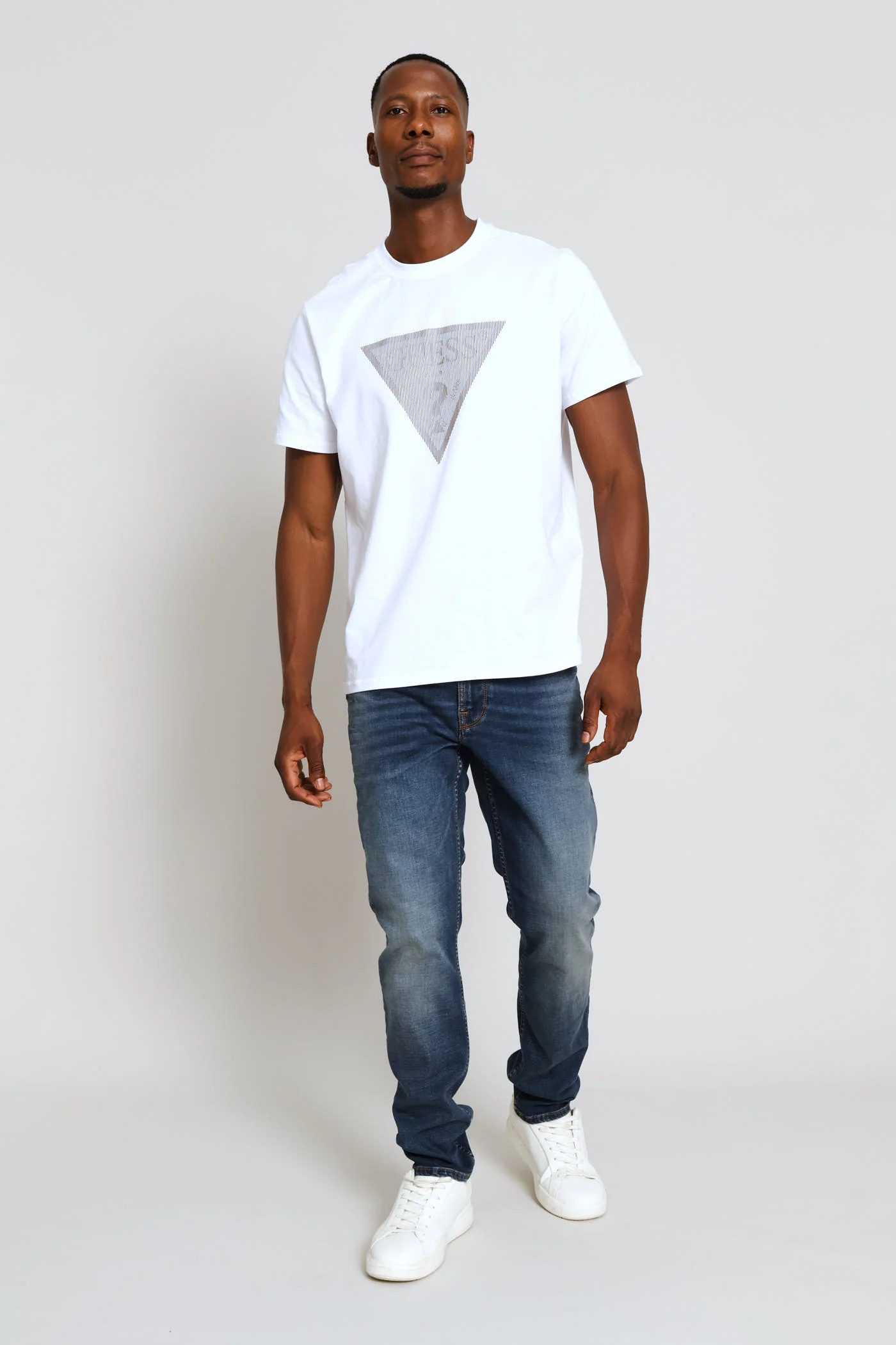 Triangle Logo Tee - White - Image 5