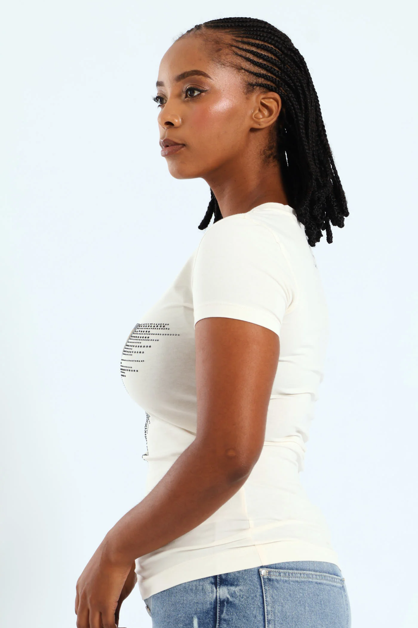 Triangle Tiger Tee - Cream - Image 3