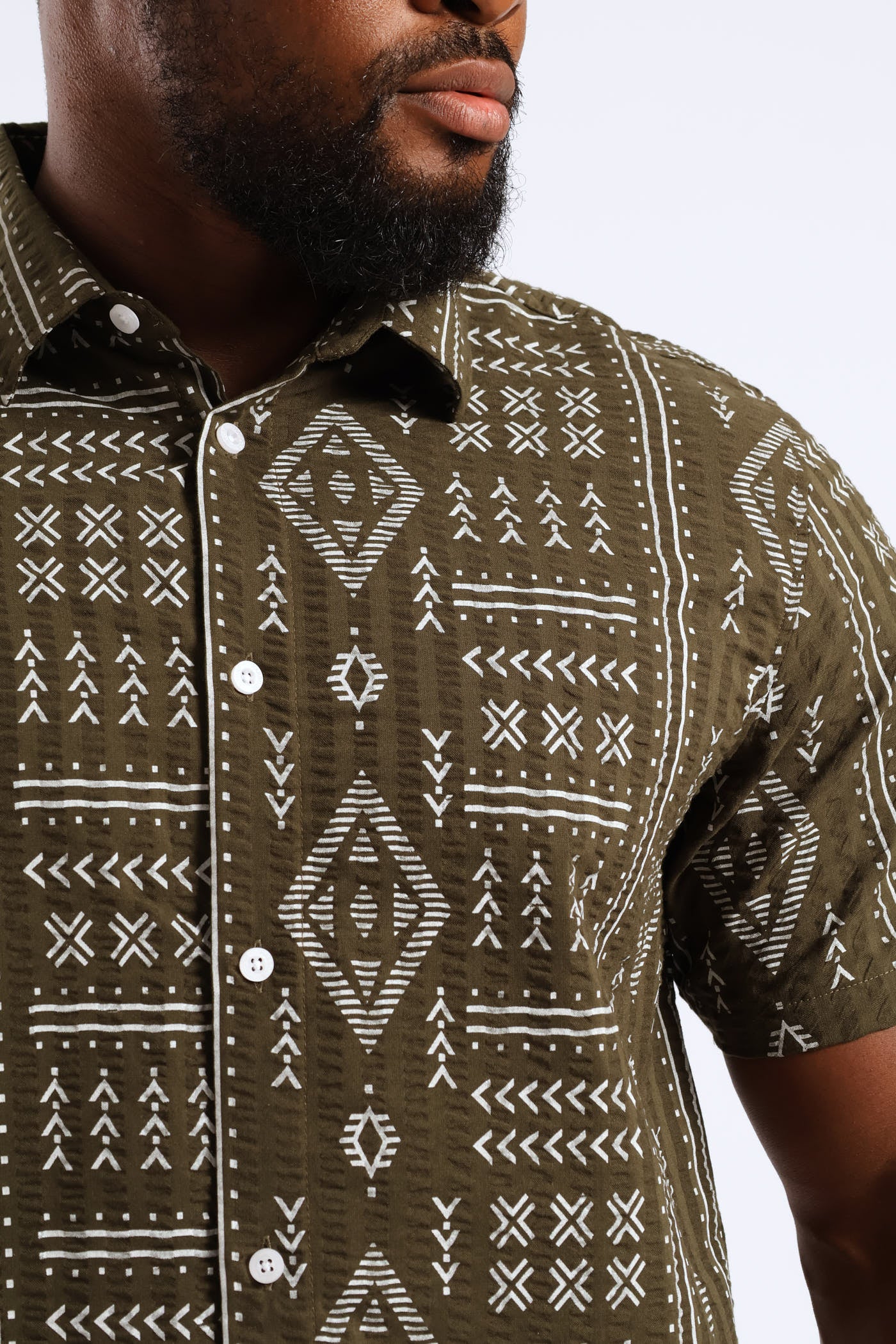 Tribal Print Shirt - Fatigue - Image 2